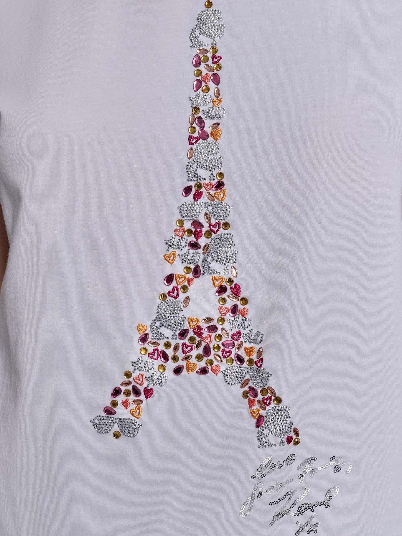 Polera de la Torre Eiffel Blanco Karl Lagerfeld-5