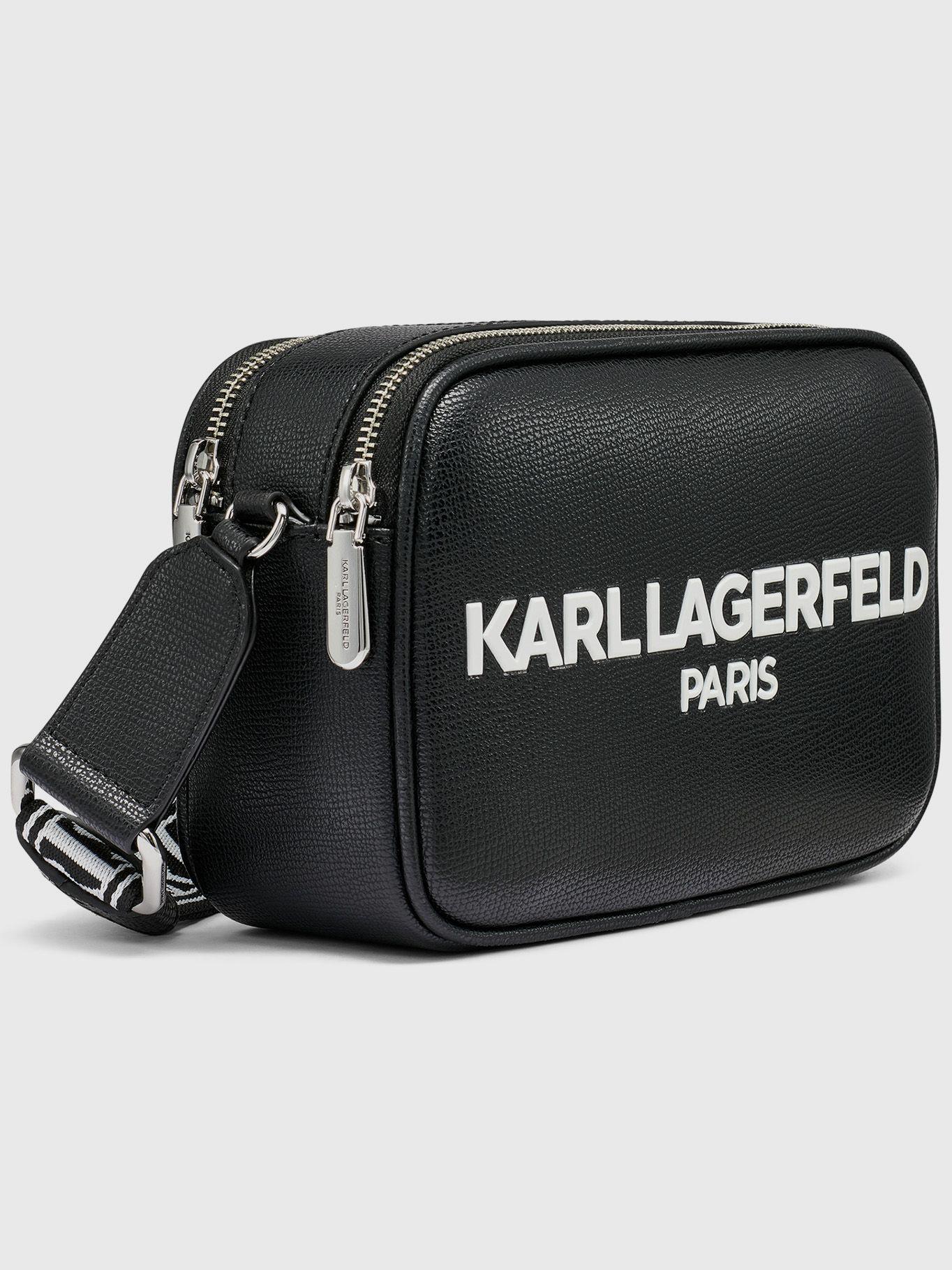 Cartera bandolera y logo contraste Negro Karl Lagerfeld-4