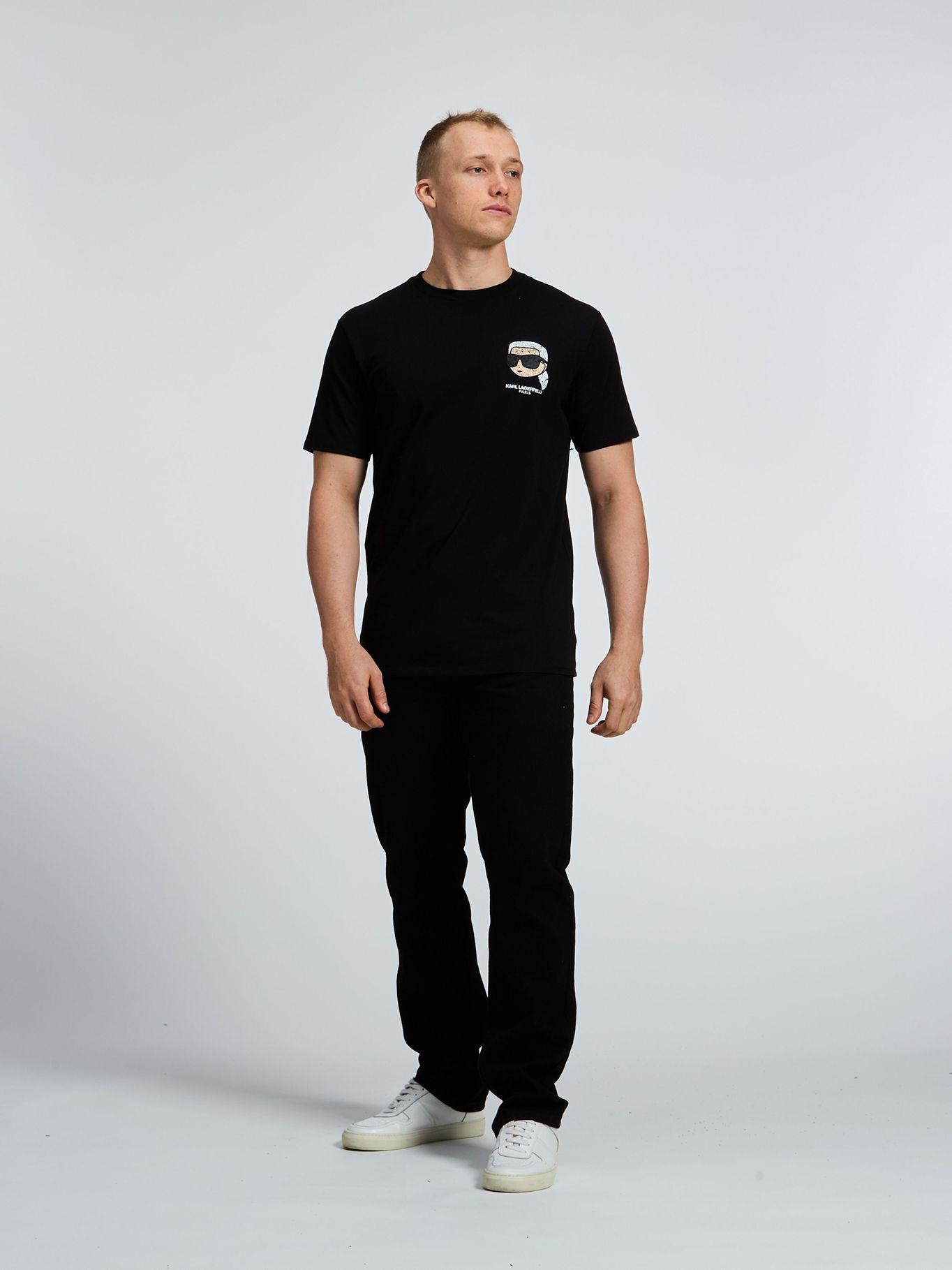 Polera con gráfico Karl con efecto Negro Karl Lagerfeld-1