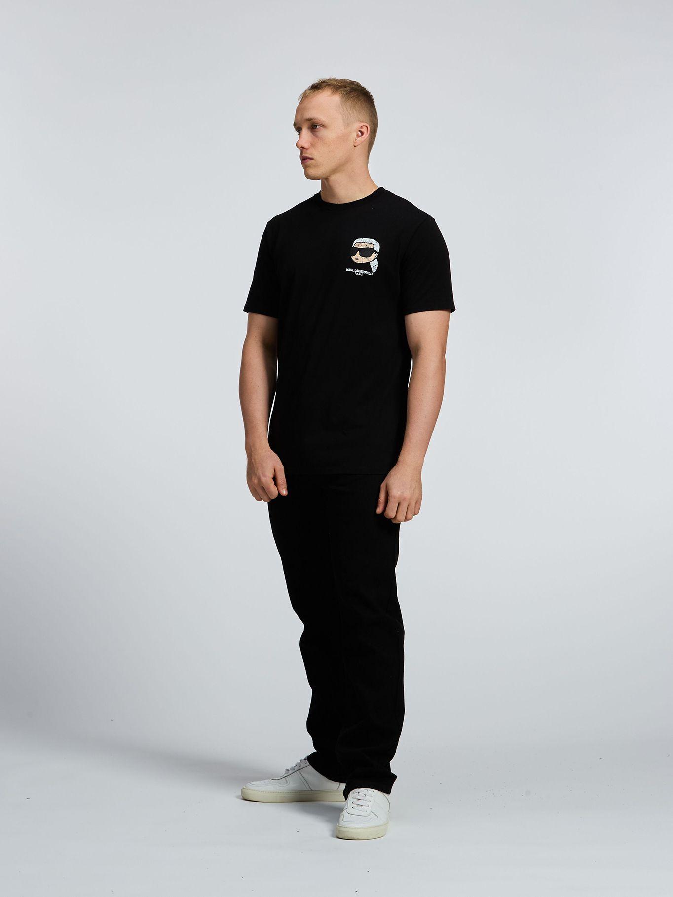 Polera con gráfico Karl con efecto Negro Karl Lagerfeld-3