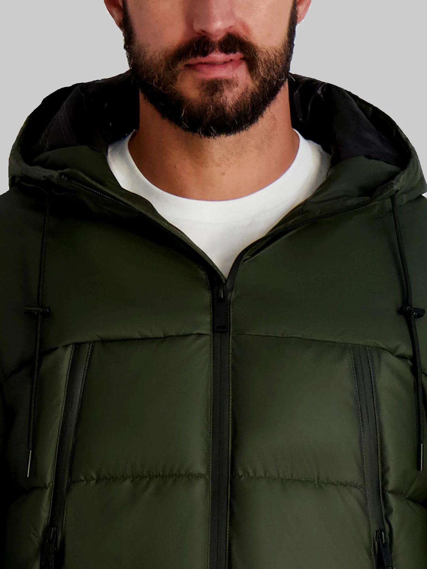 Chaqueta puffer de bolsillo grande Verde Karl Lagerfeld-4