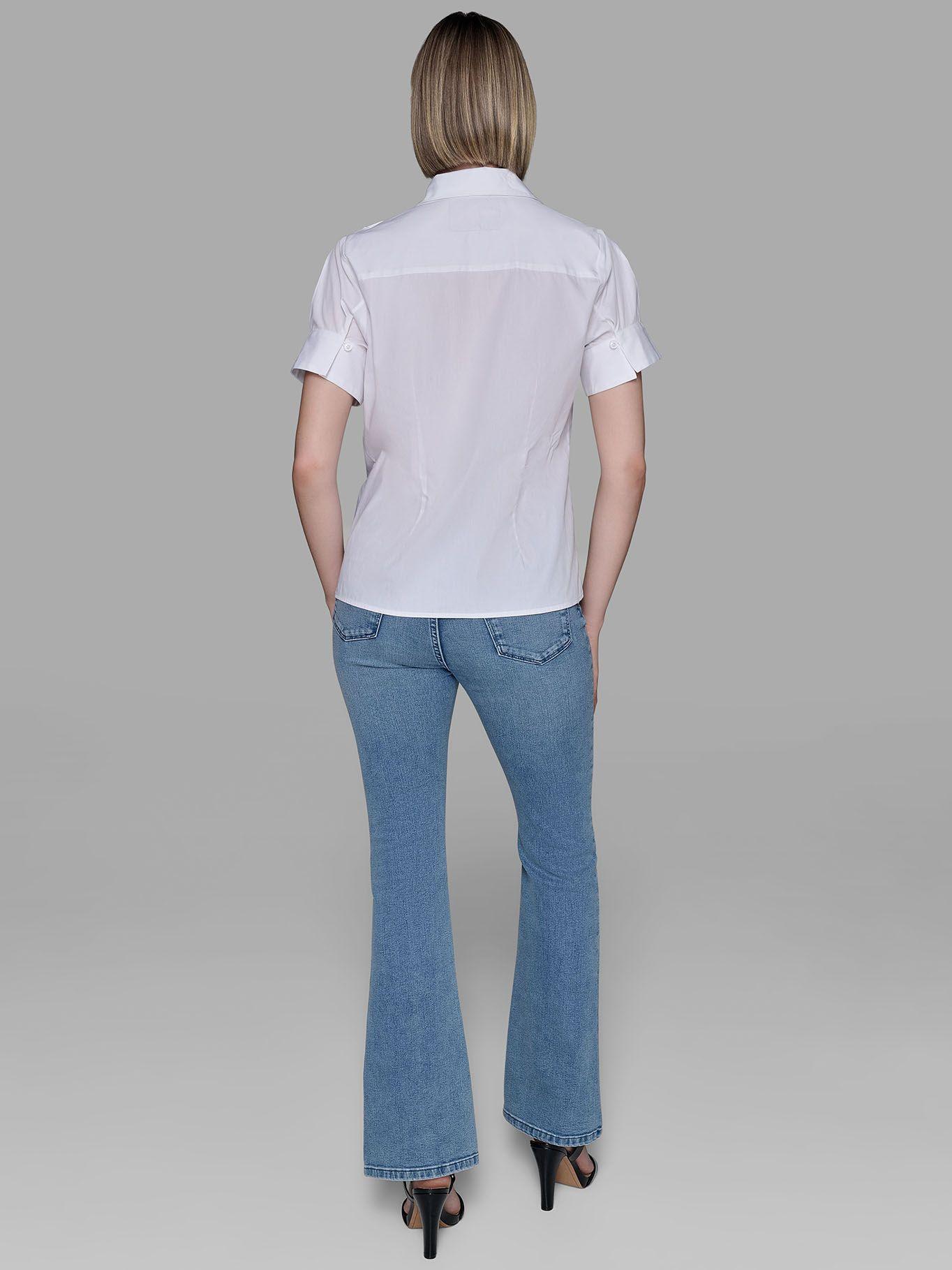 Camisa flor popelina Blanco Karl Lagerfeld-2