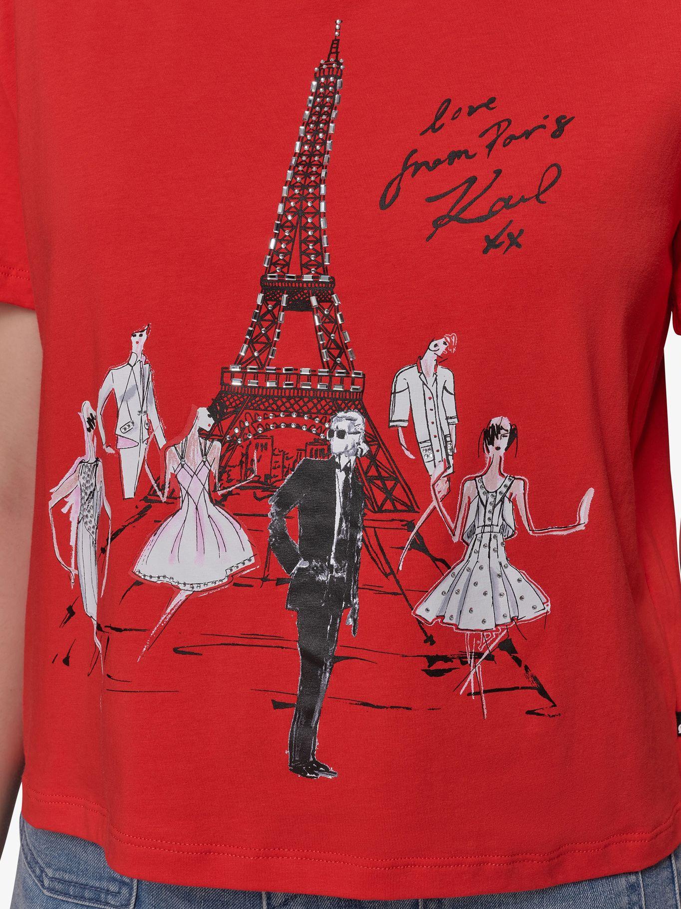 Polera estampado Eiffel & Fashion Rojo Karl Lagerfeld-5