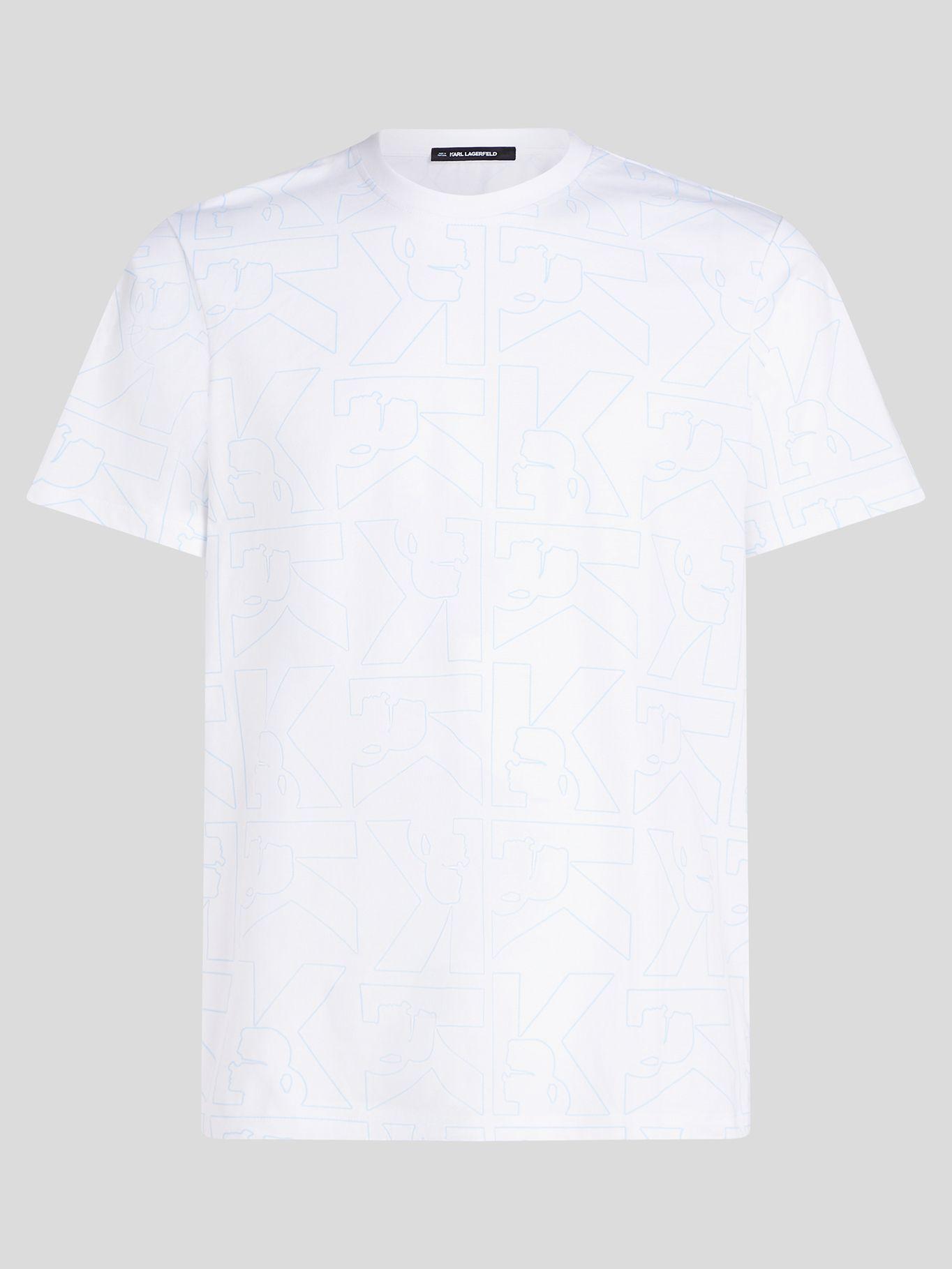 Polera con estampado Azul Karl Lagerfeld-0