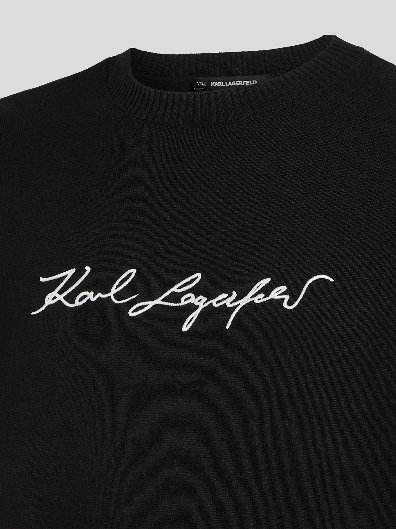 Sweater con cuello redondo Negro Karl Lagerfeld-2