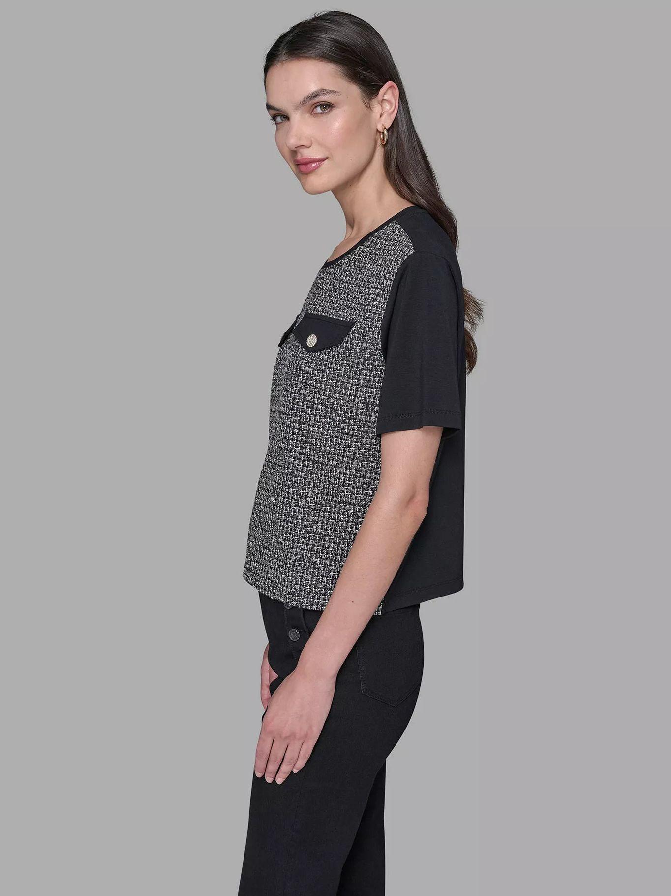 Top punto talle bolsillos frontal Multicolor-3