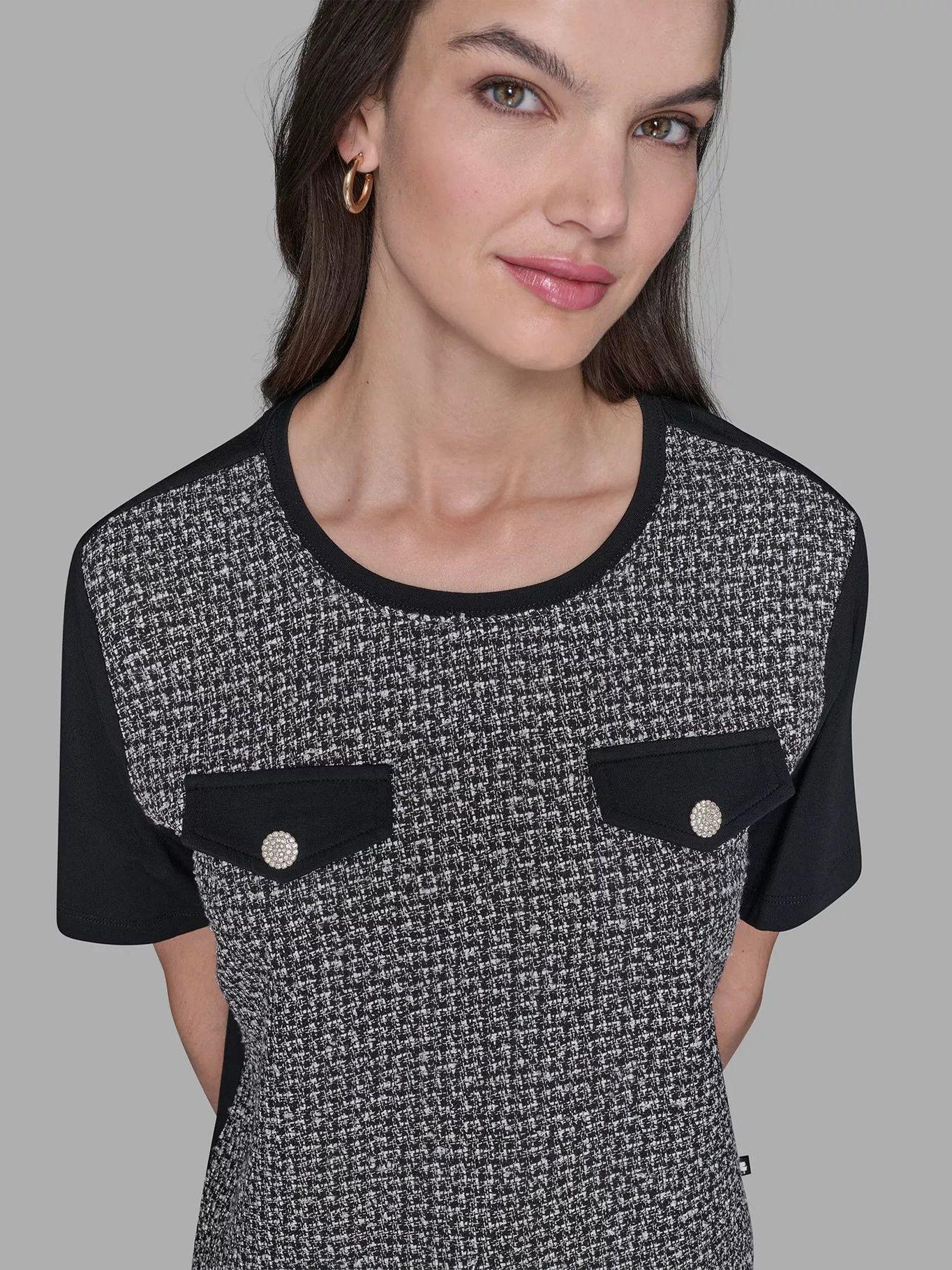 Top punto talle bolsillos frontal Multicolor-4