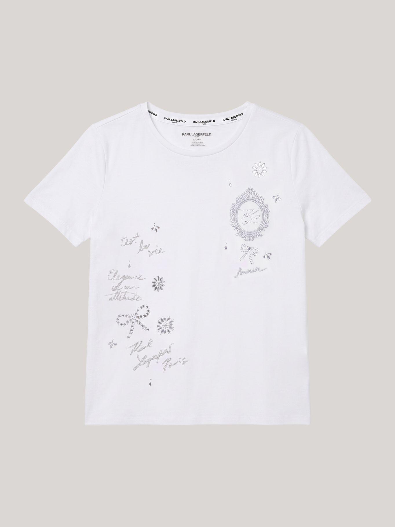 Polera manga corta detalles distintivo  Blanco-4
