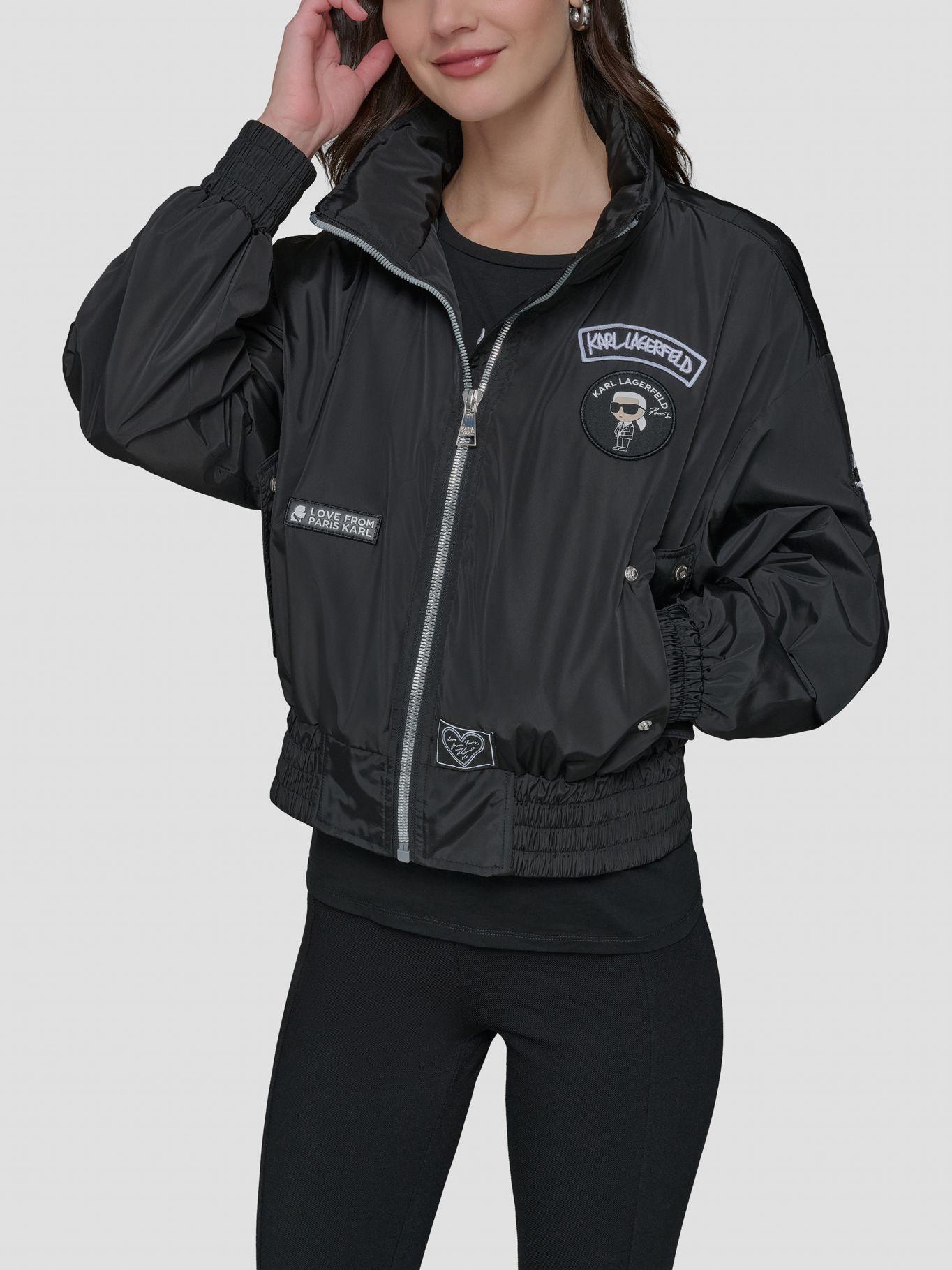 Chaqueta con parches distintivos Negro Karl Lagerfeld-4
