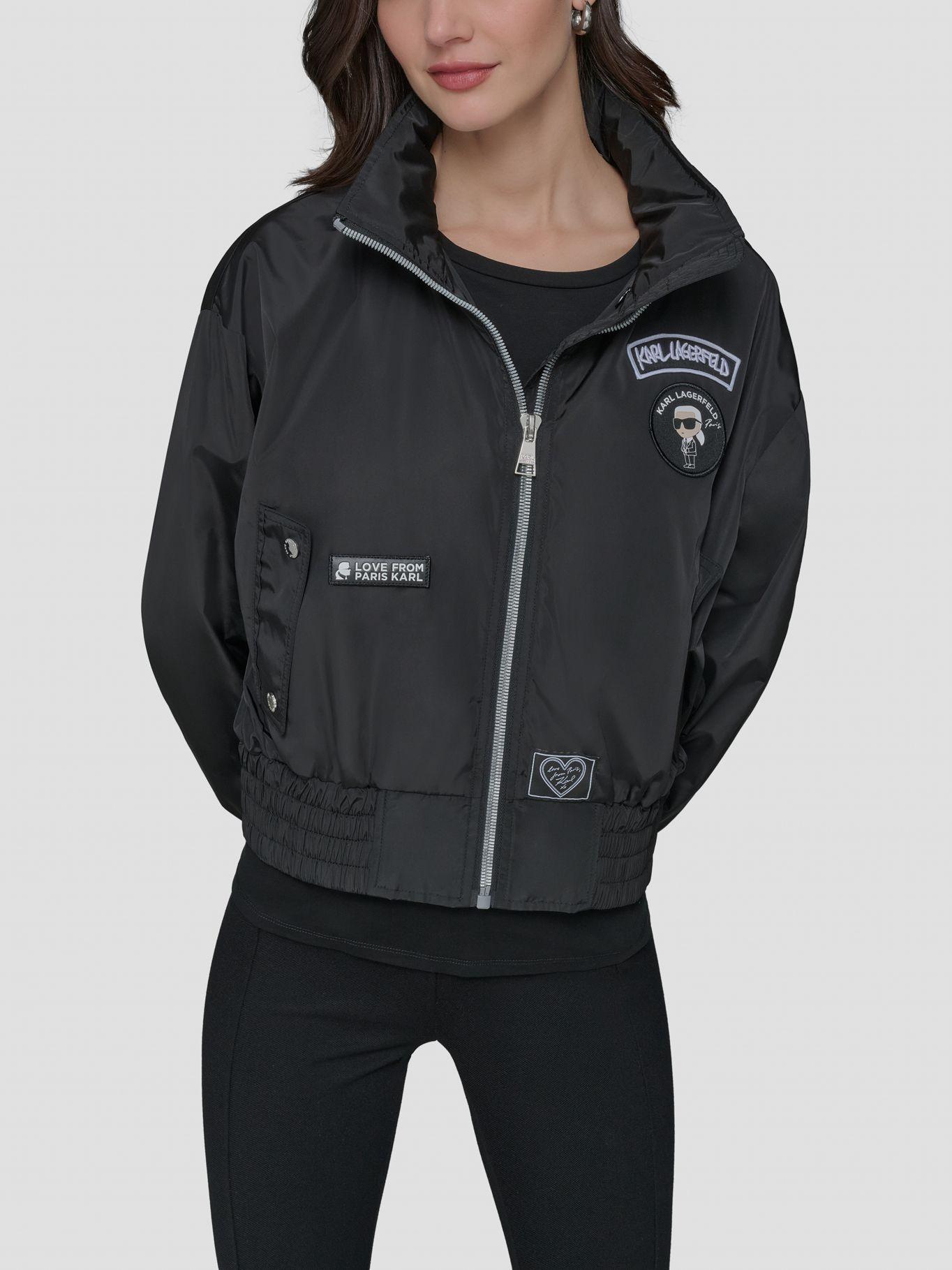 Chaqueta con parches distintivos Negro Karl Lagerfeld-0