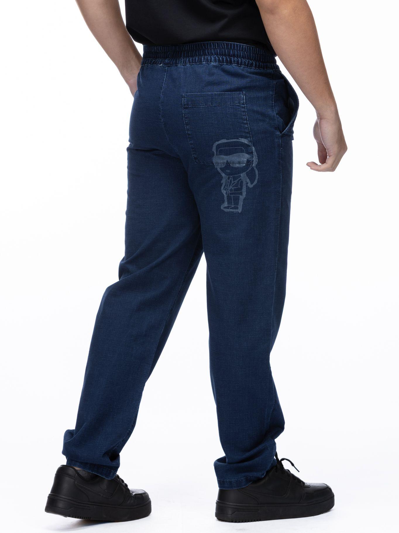 Jeans Ikon chambray Azul Karl Lagerfeld-3