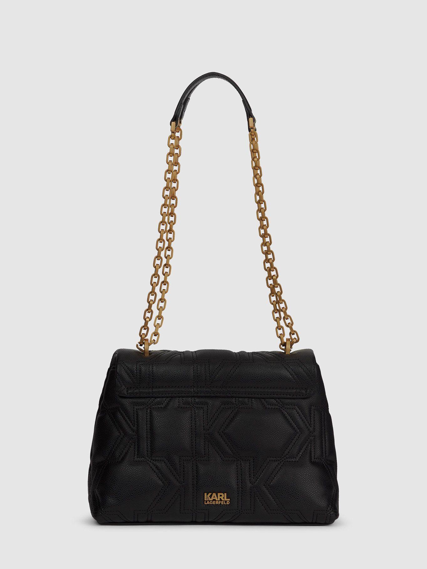Cartera tote K/Kurl caviar Negro Karl Lagerfeld-1