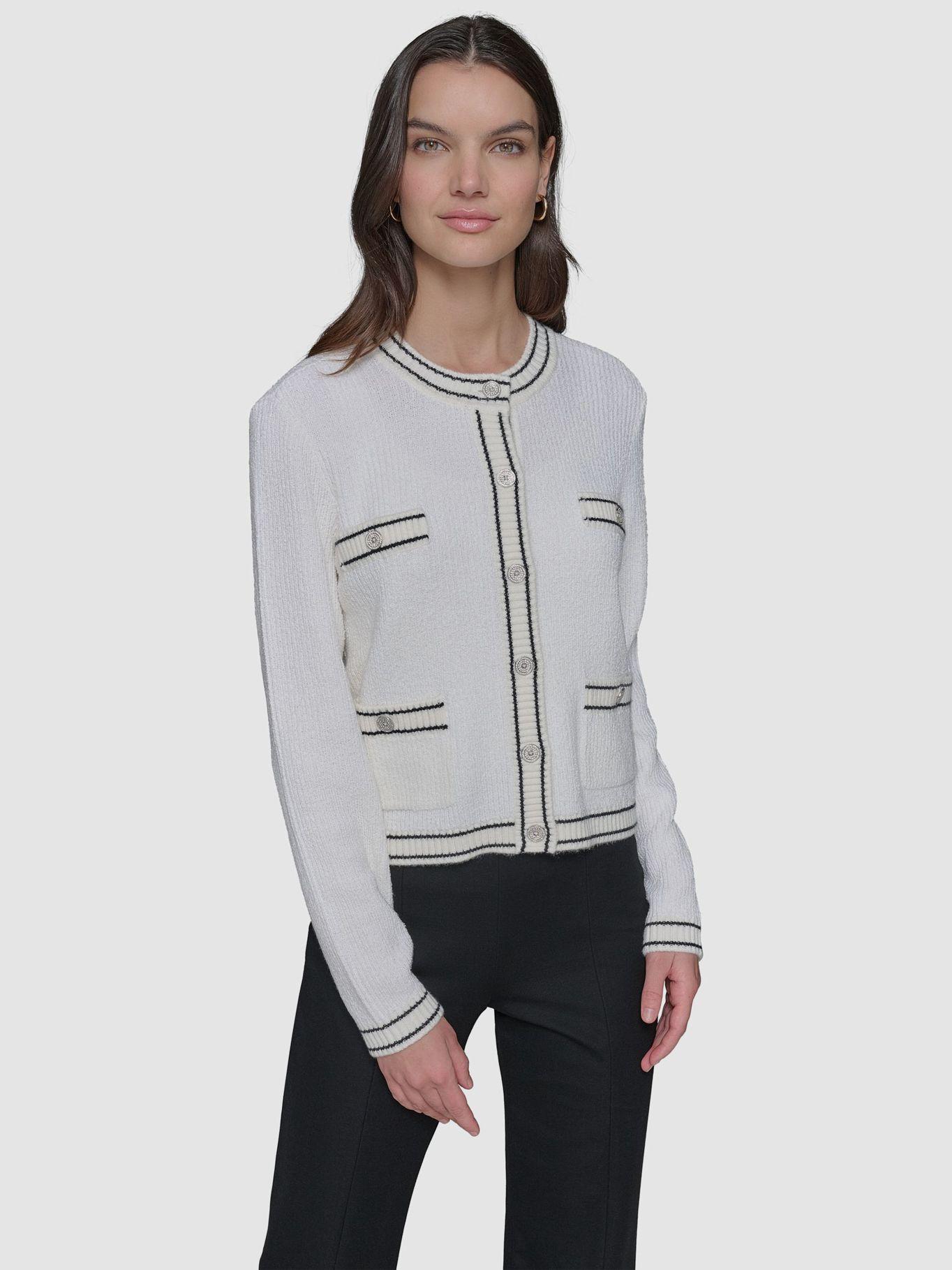 Sweater marled multiple bolsillos Blanco Karl Lagerfeld-0