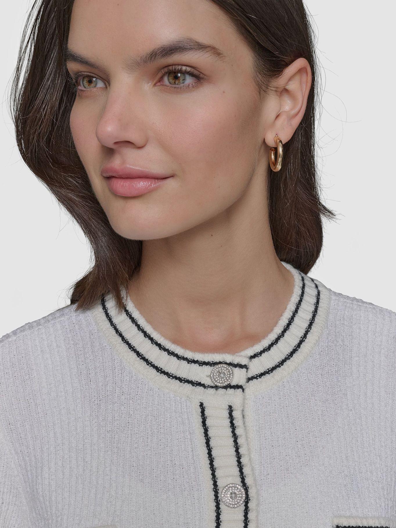 Sweater marled multiple bolsillos Blanco Karl Lagerfeld-3