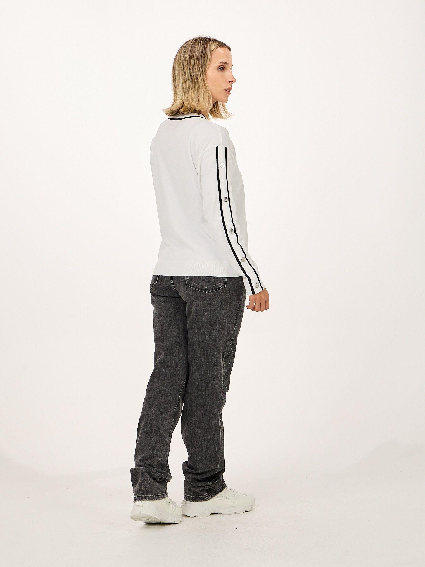 Sweater de manga larga botones Blanco Karl Lagerfeld-2