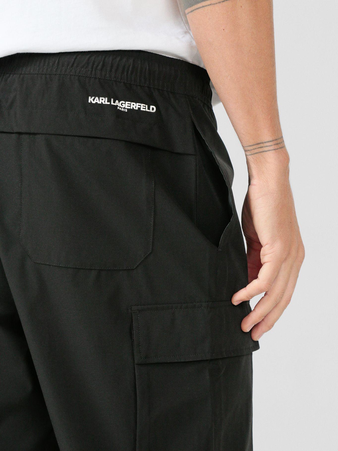 Pantalón cargo de nailon Negro Karl Lagerfeld-4