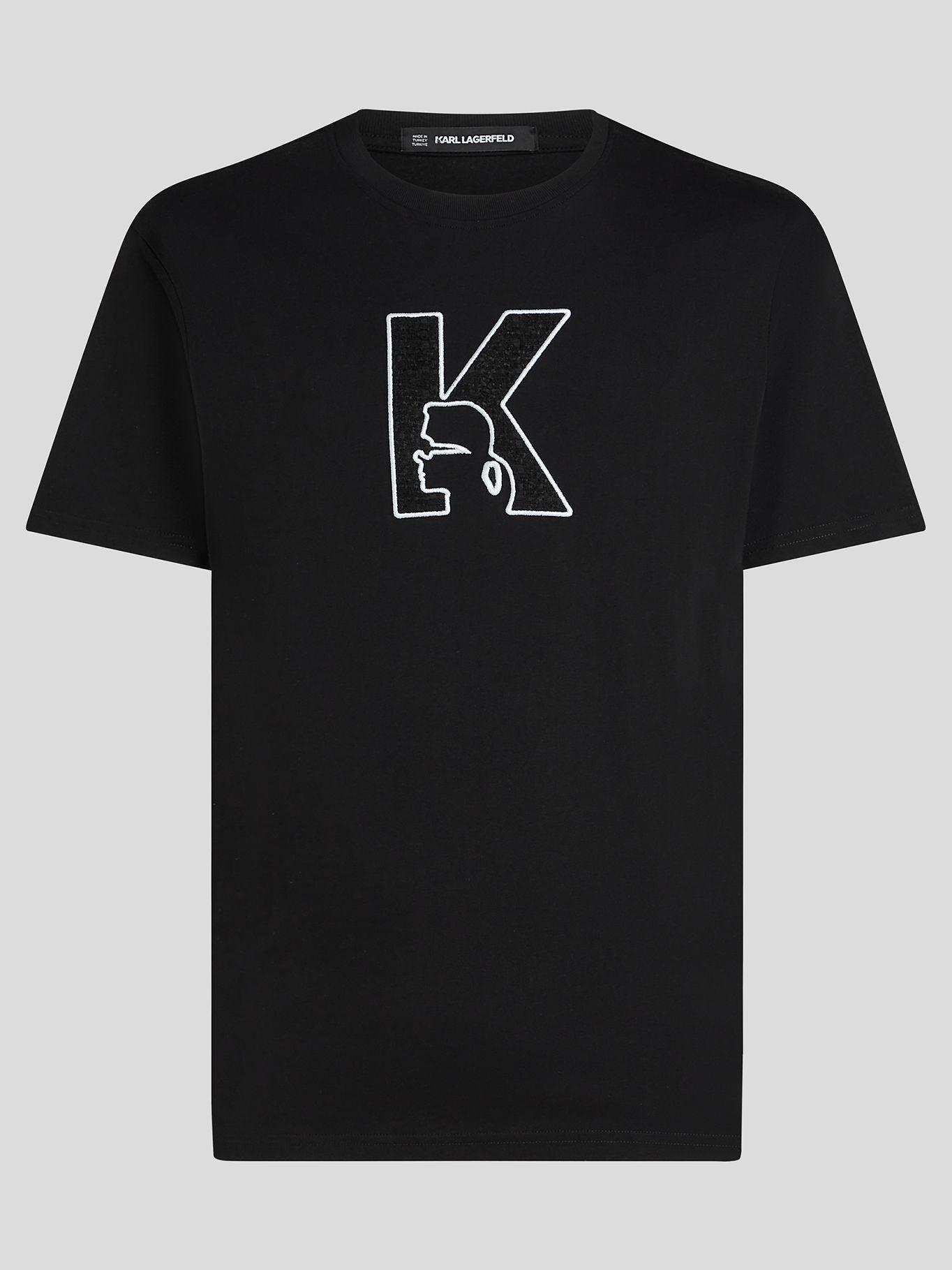 Polera con logo bordado Negro Karl Lagerfeld-0