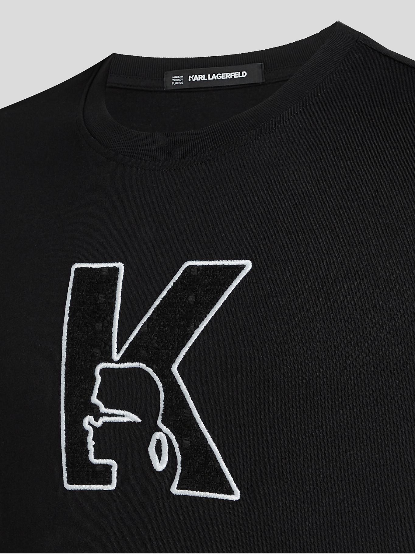 Polera con logo bordado Negro Karl Lagerfeld-2