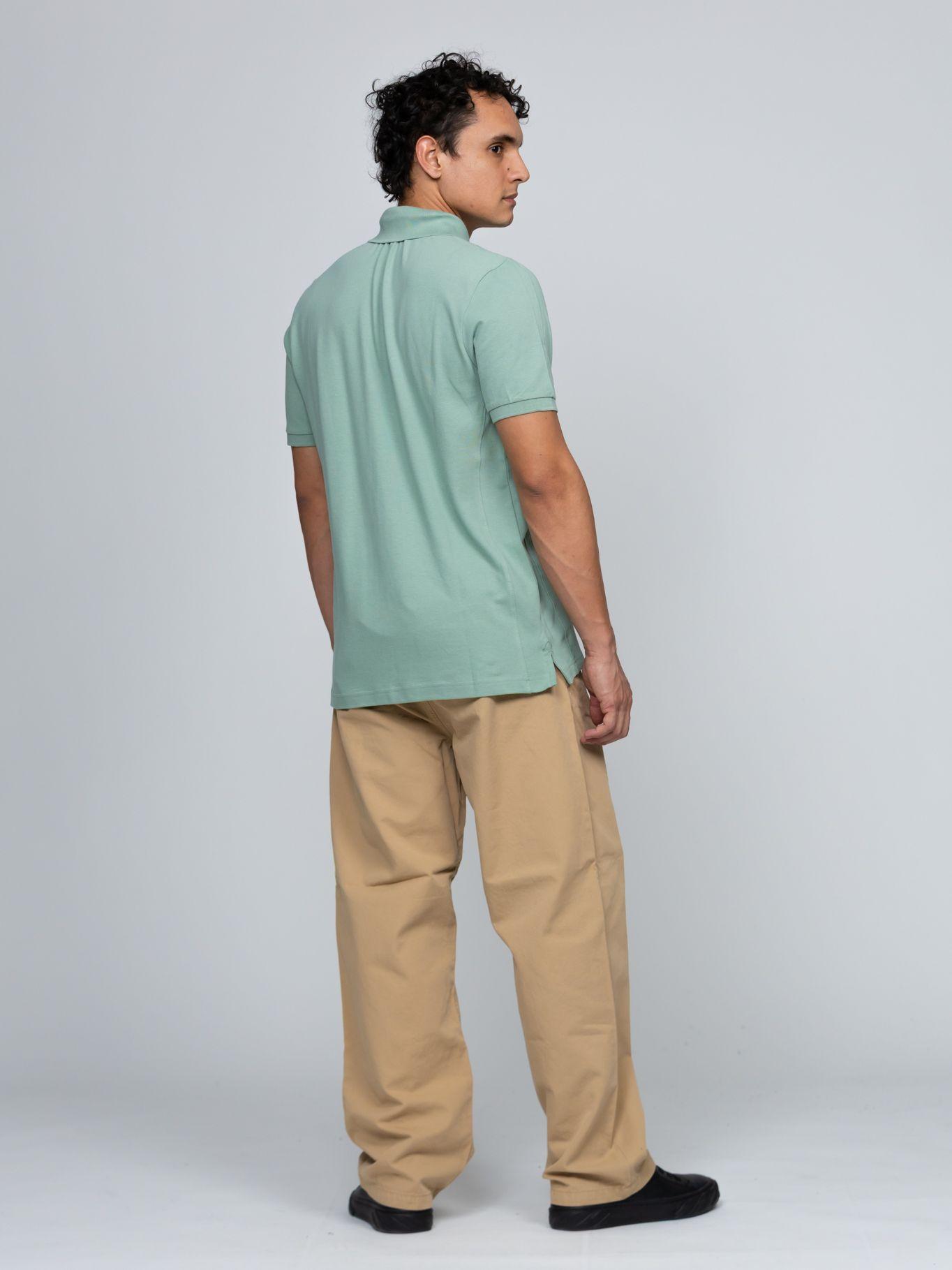 Polo con cierre de cremallera Verde Karl Lagerfeld-2