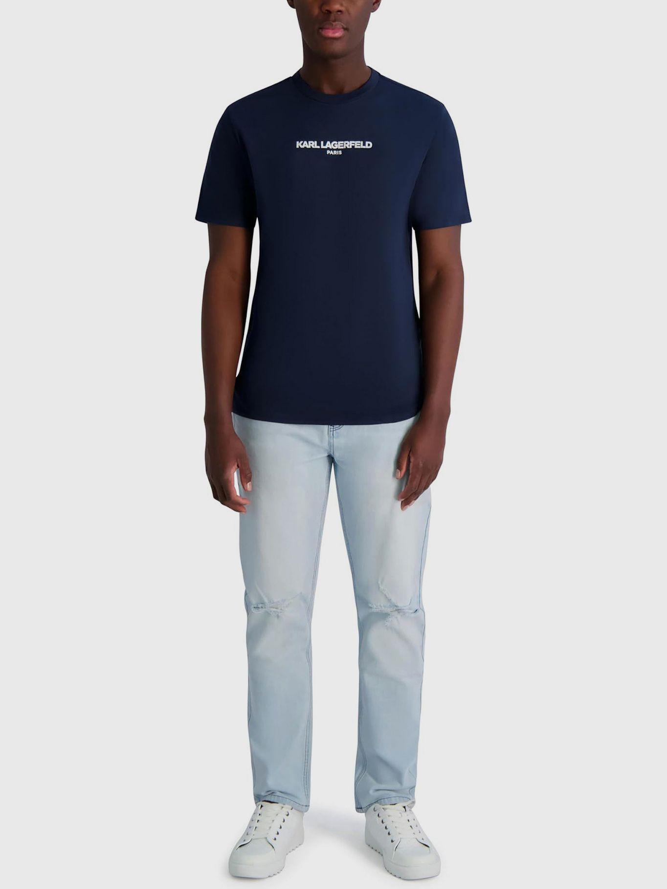 Polera esencial manga corta NBZ Azul Karl Lagerfeld-1