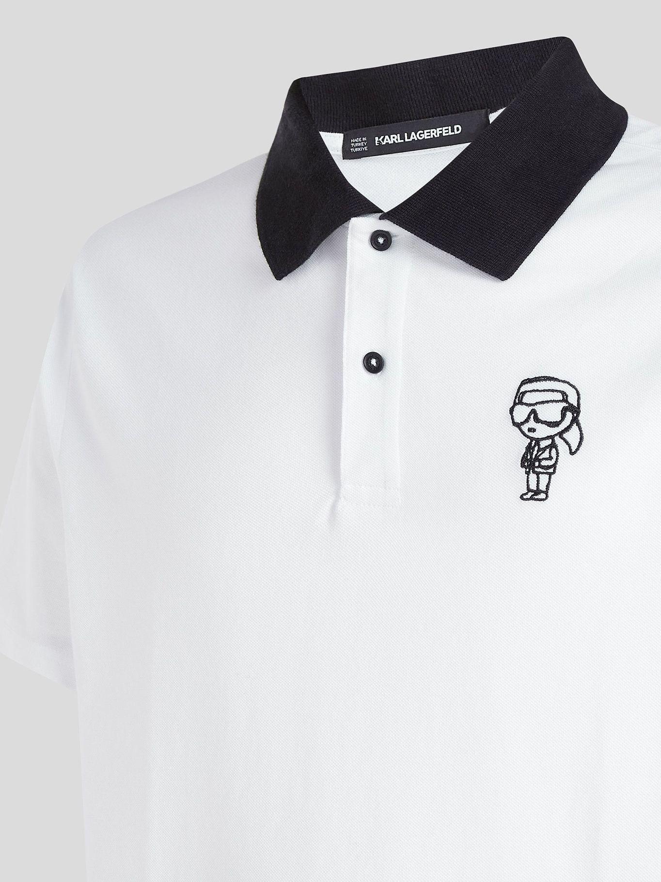 Polo con estampado Ikon Sketch Blanco Karl Lagerfeld-2