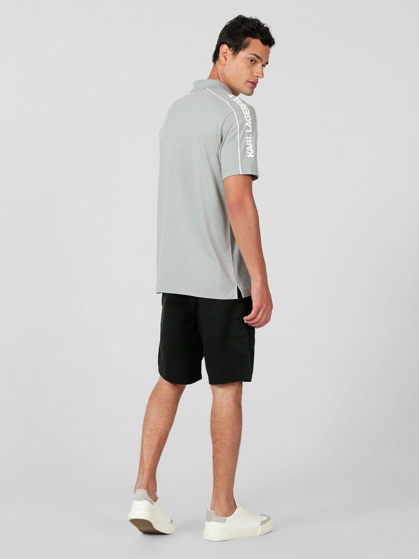 Polo de silueta de logo de KARL Gris Karl Lagerfeld-3
