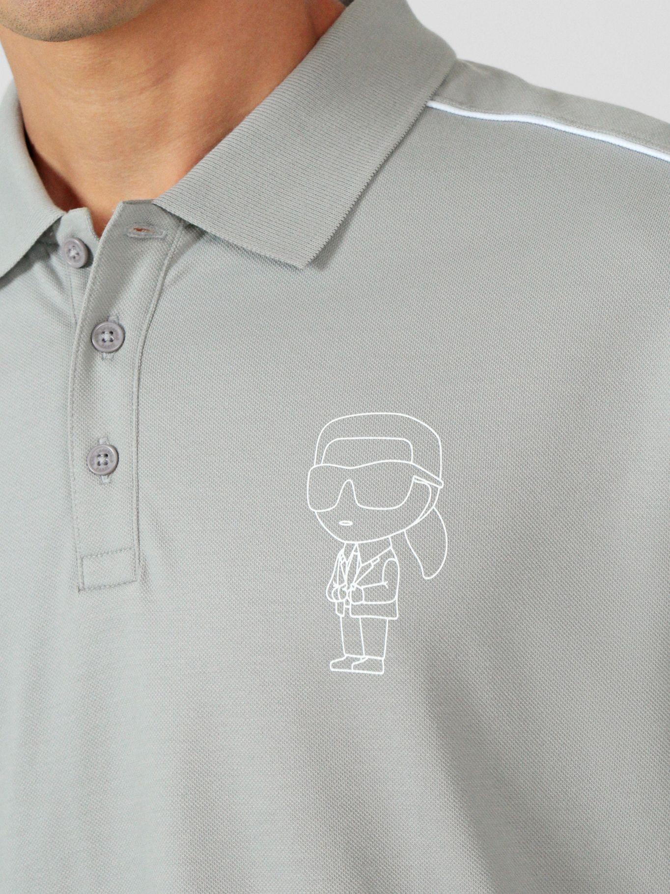 Polo de silueta de logo de KARL Gris Karl Lagerfeld-4