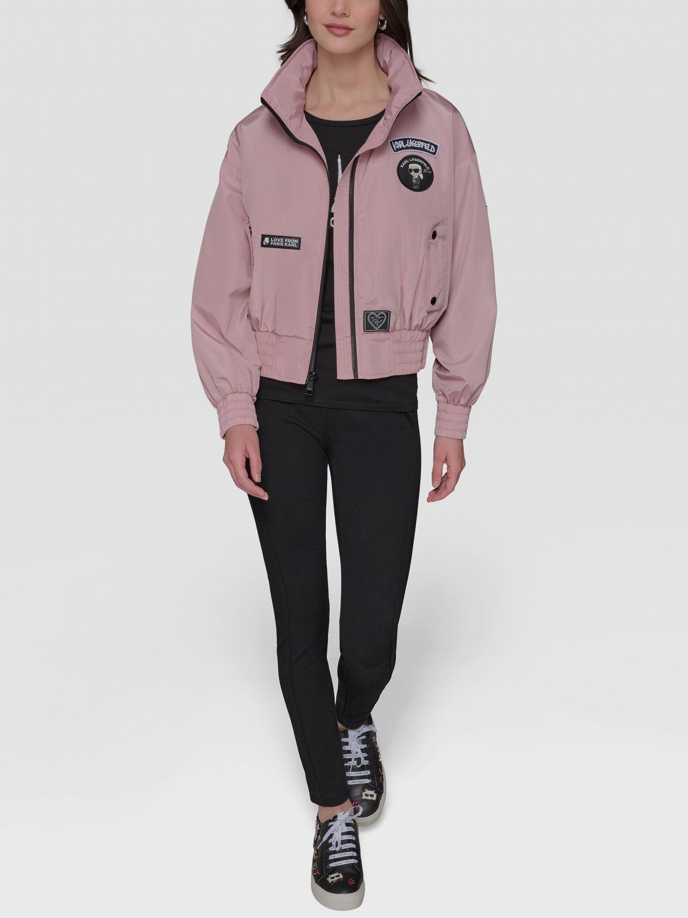 Chaqueta bomber parche distintivo Rosado Karl Lagerfeld-1
