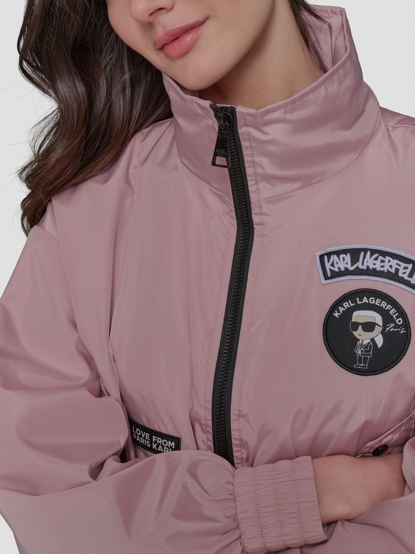 Chaqueta bomber parche distintivo Rosado Karl Lagerfeld-4