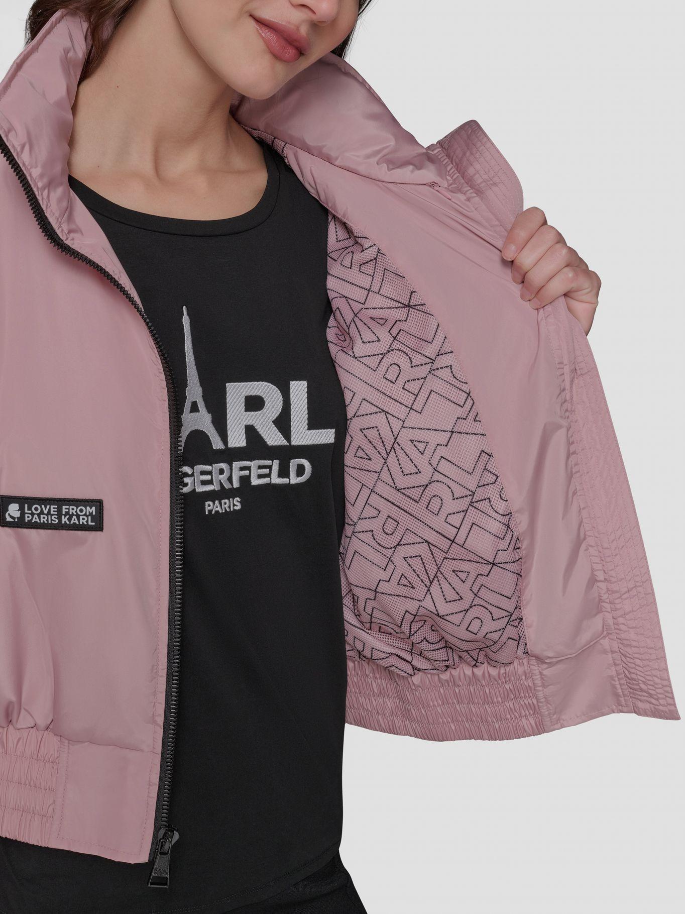 Chaqueta bomber parche distintivo Rosado Karl Lagerfeld-5