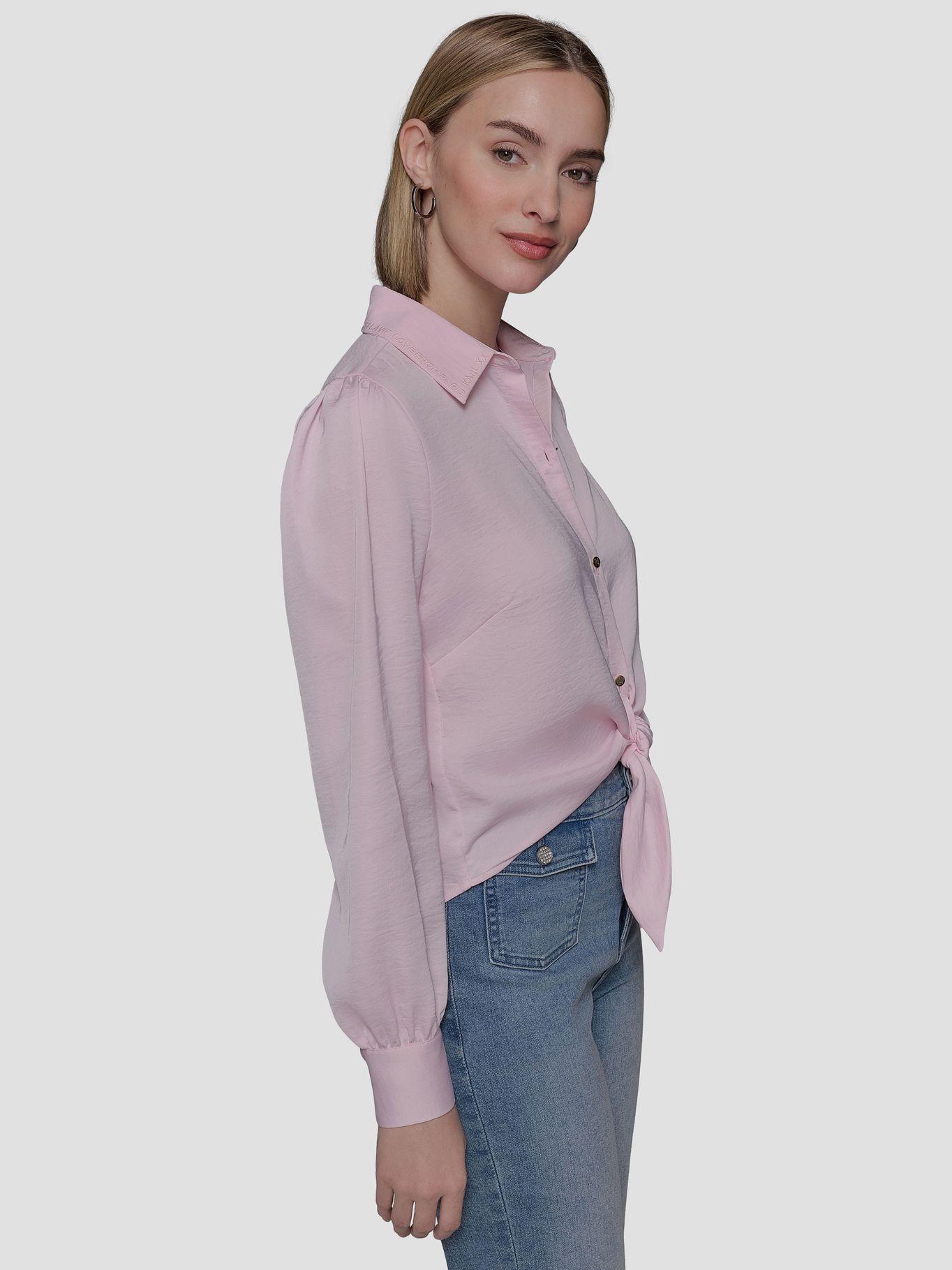 Blusa con lazo delantero Rosado Karl Lagerfeld-4