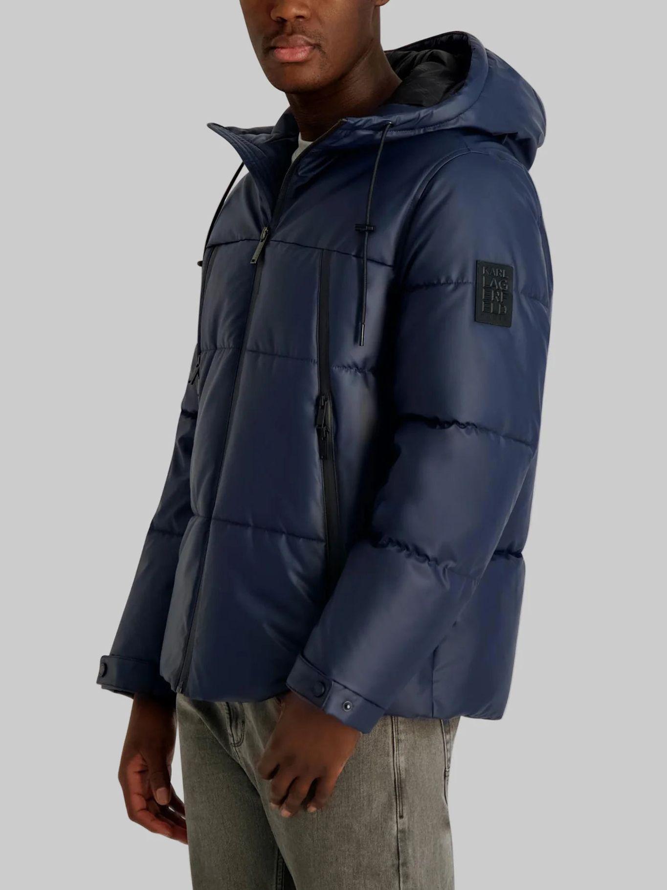 Chaqueta puffer gorro bolsillo Azul Karl Lagerfeld-3