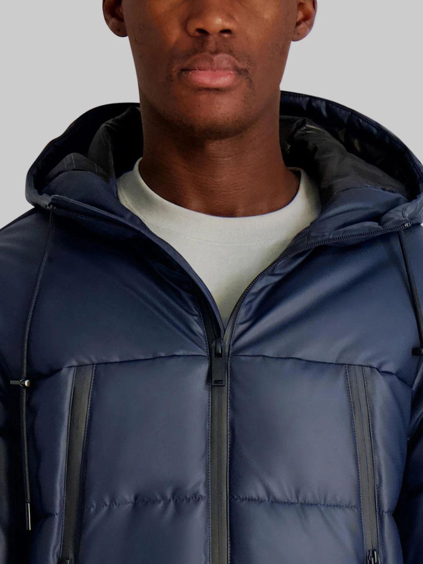 Chaqueta puffer gorro bolsillo Azul Karl Lagerfeld-4
