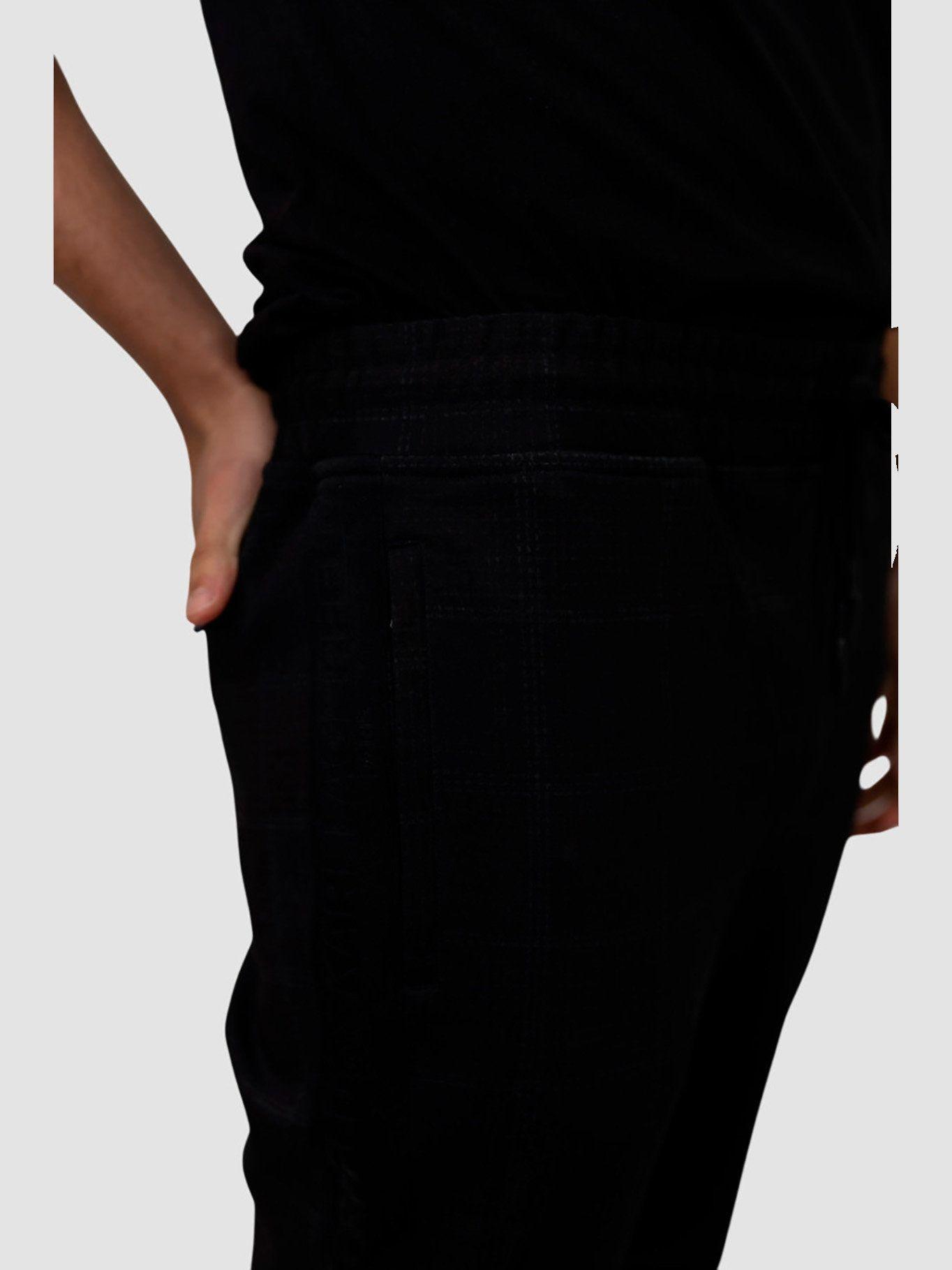 Jogger a cuadros con logo-2