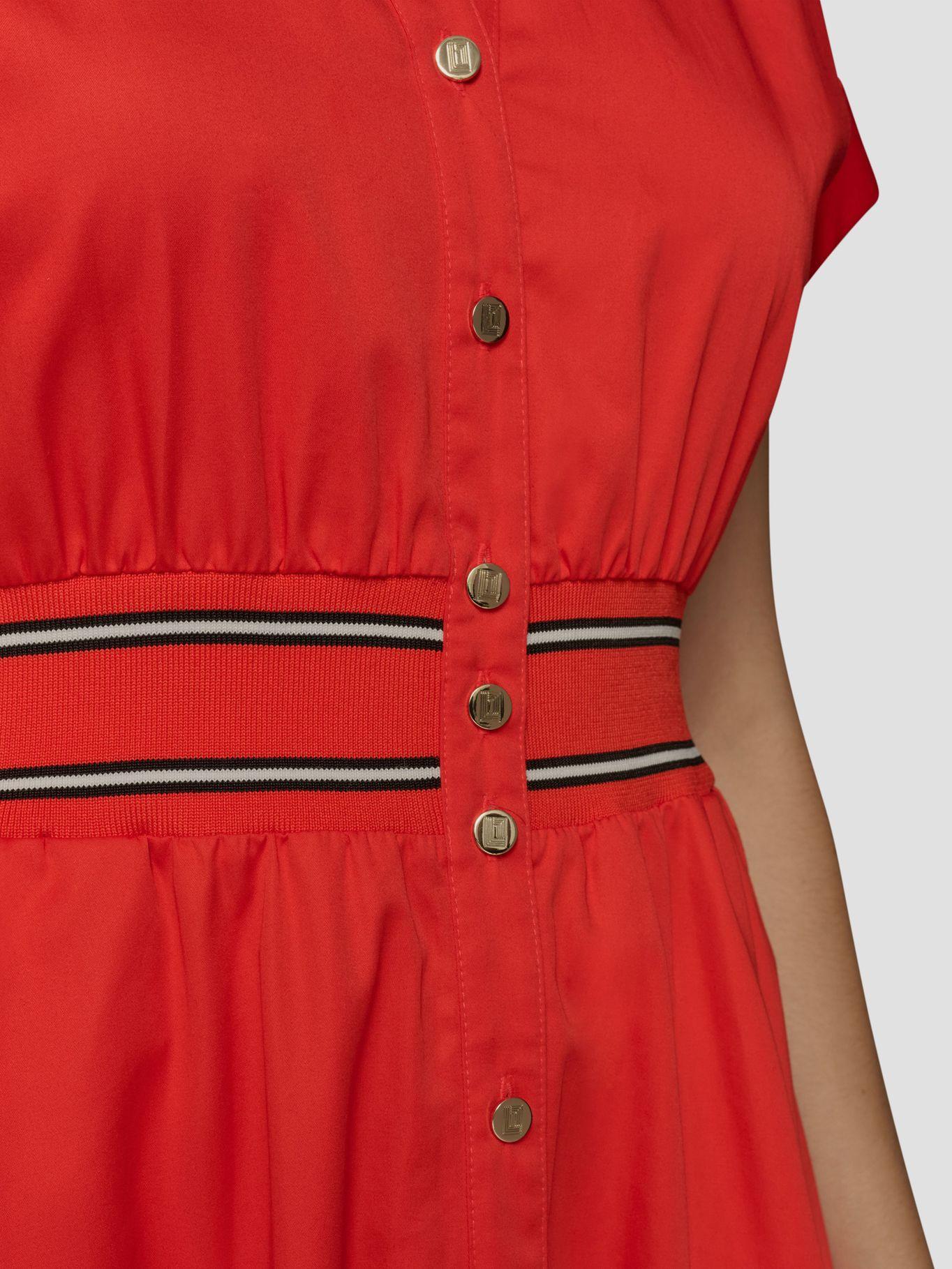 Vestido midi con escote en V Rojo Karl Lagerfeld-4