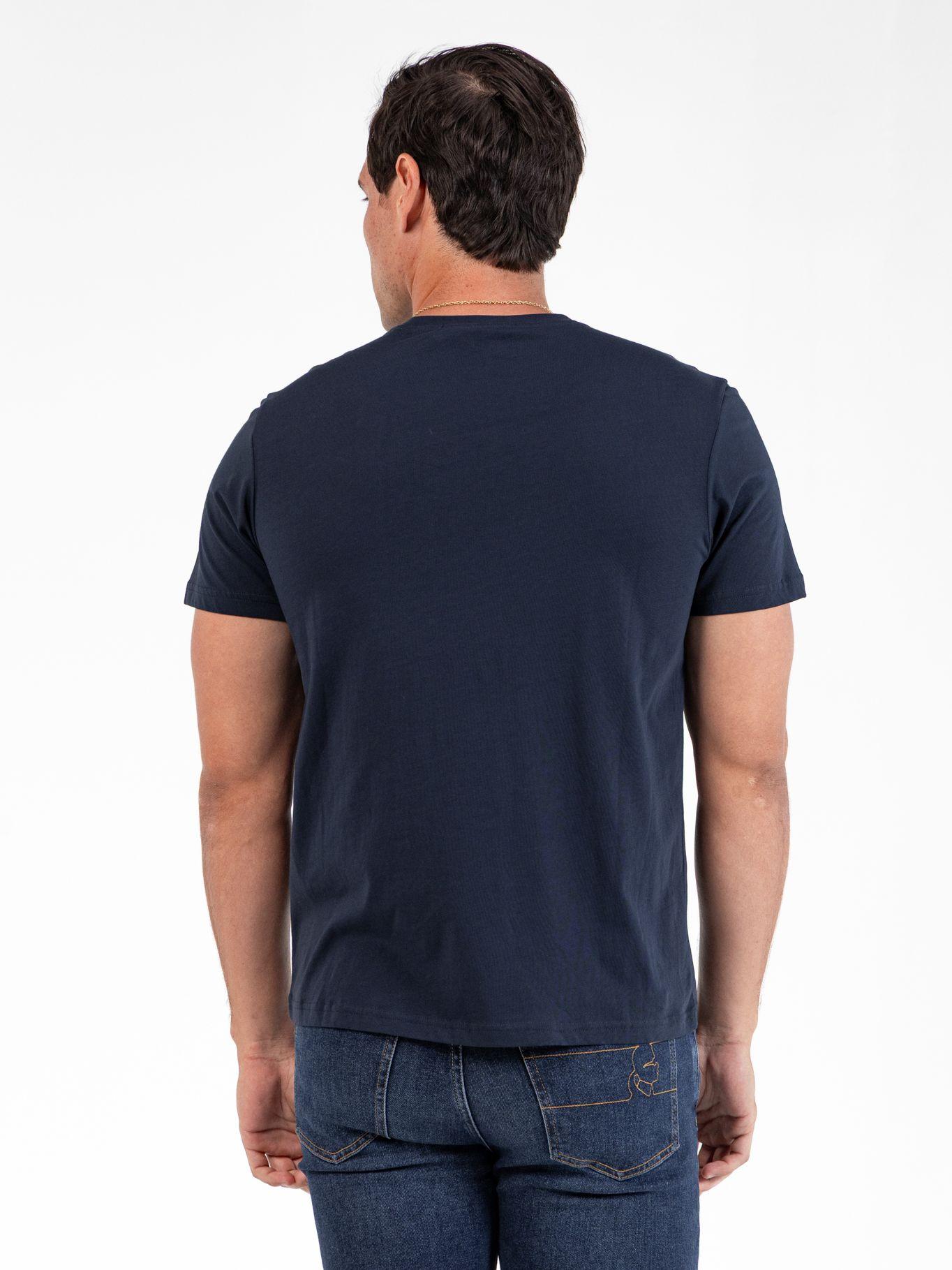 Polera essential con firma bordada Azul Karl Lagerfeld-3