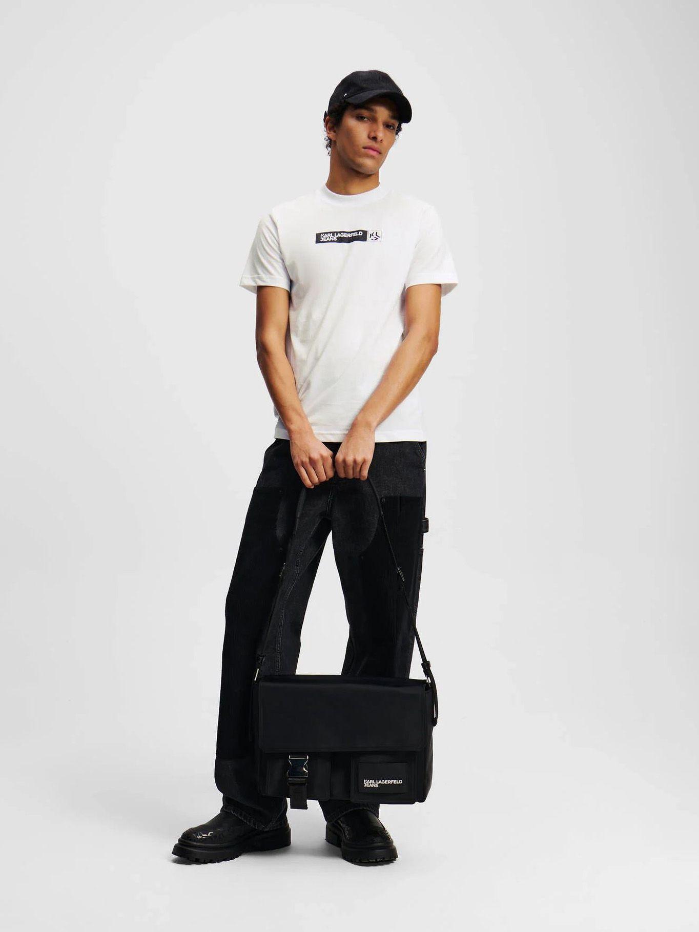 Polera slim graphic Blanco Karl Lagerfeld-1
