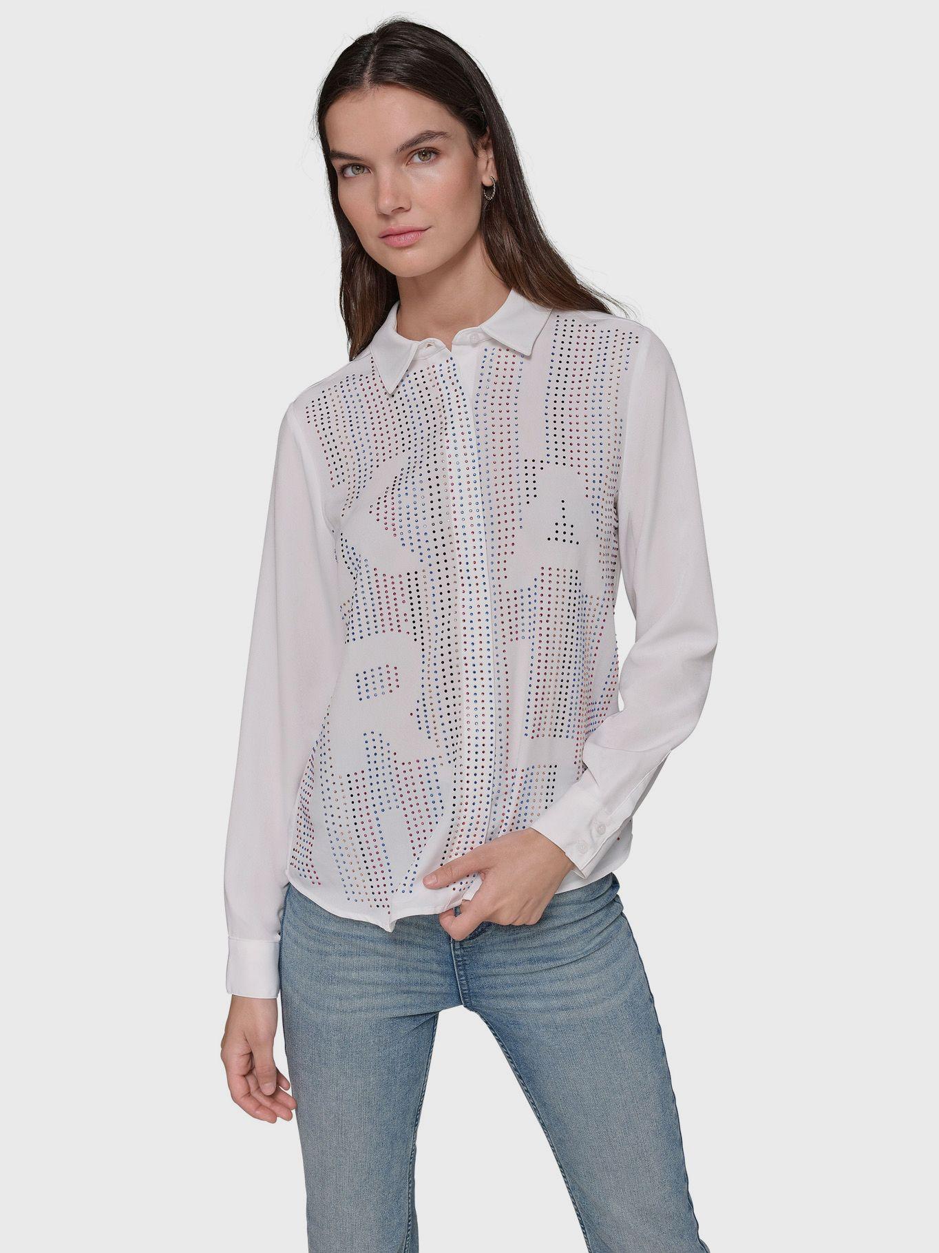Camisa suave con piedras-0