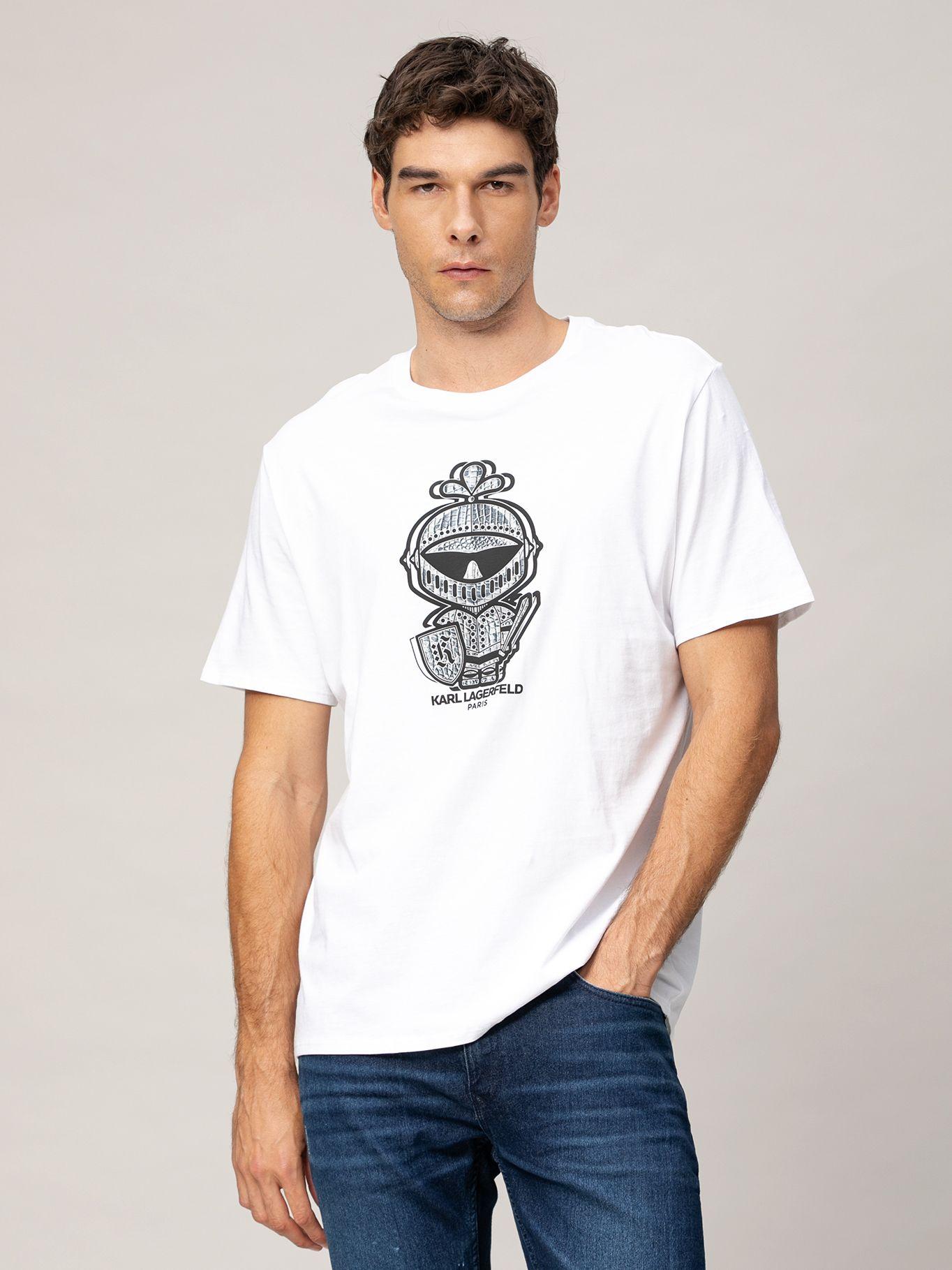 Polera con estampado armor dragon skin Blanco-0