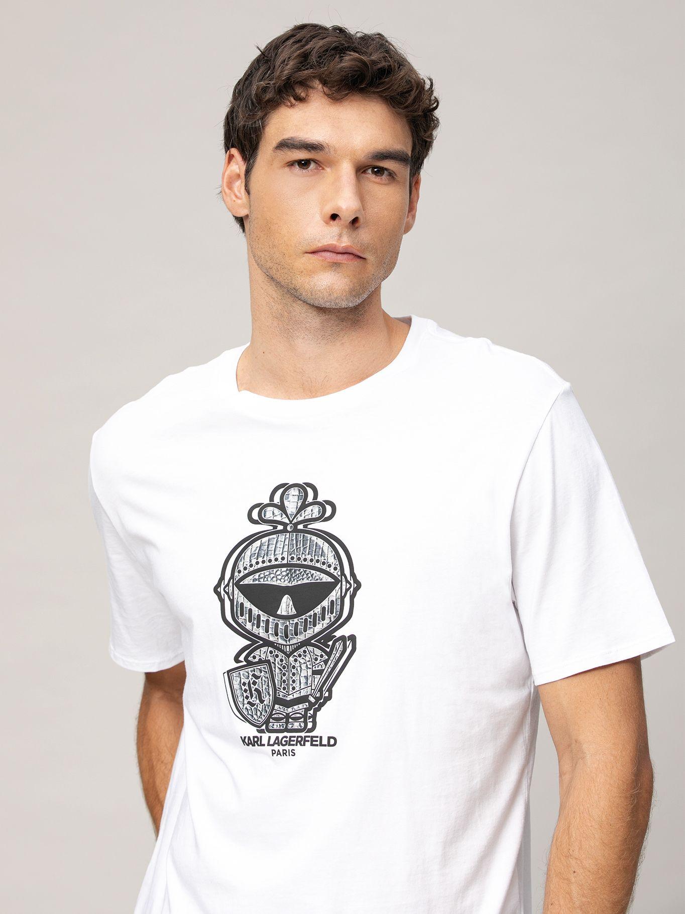 Polera con estampado armor dragon skin Blanco-3