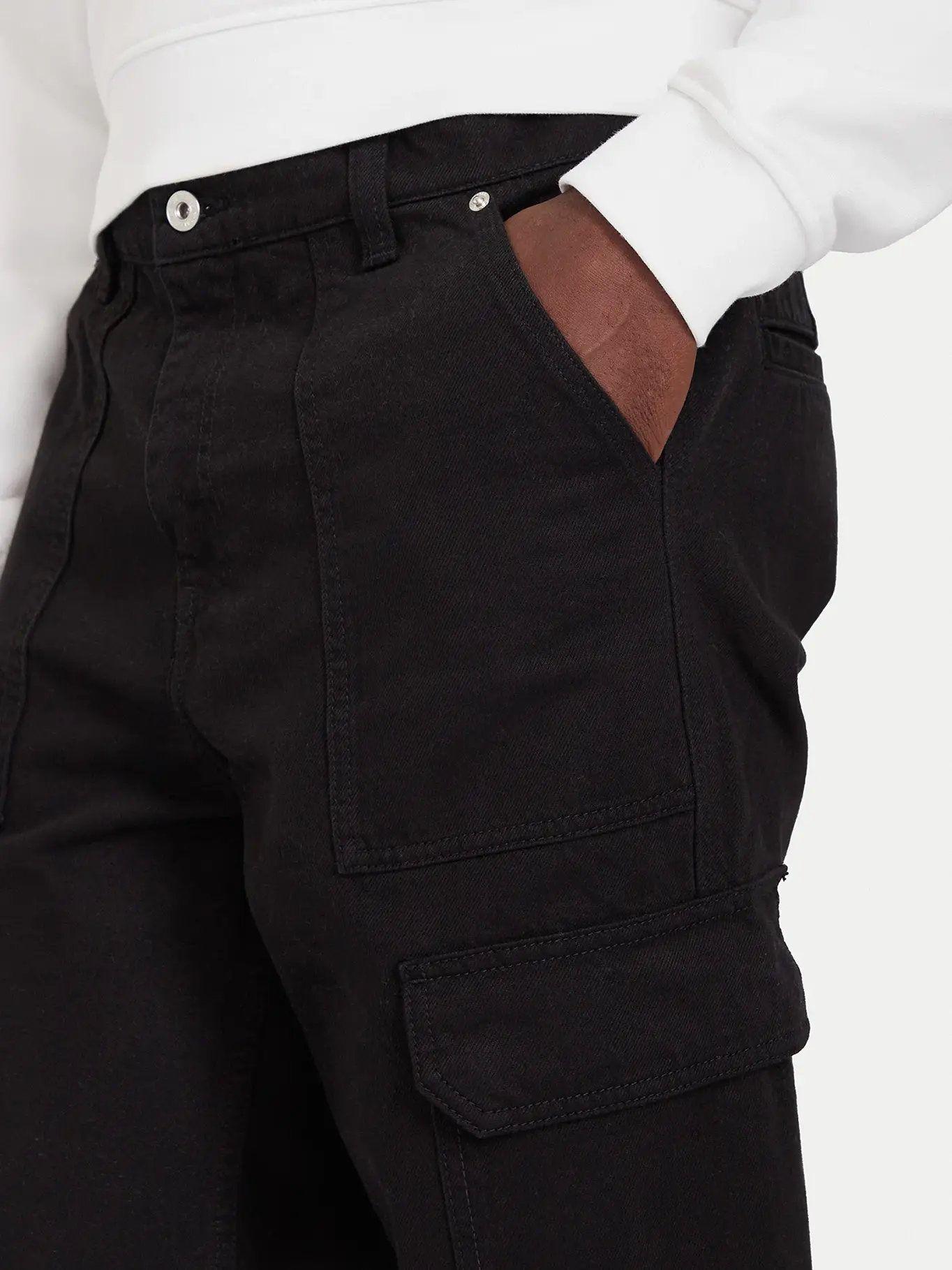 Pantalón cargo regular de algodón Negro Karl Lagerfeld-2