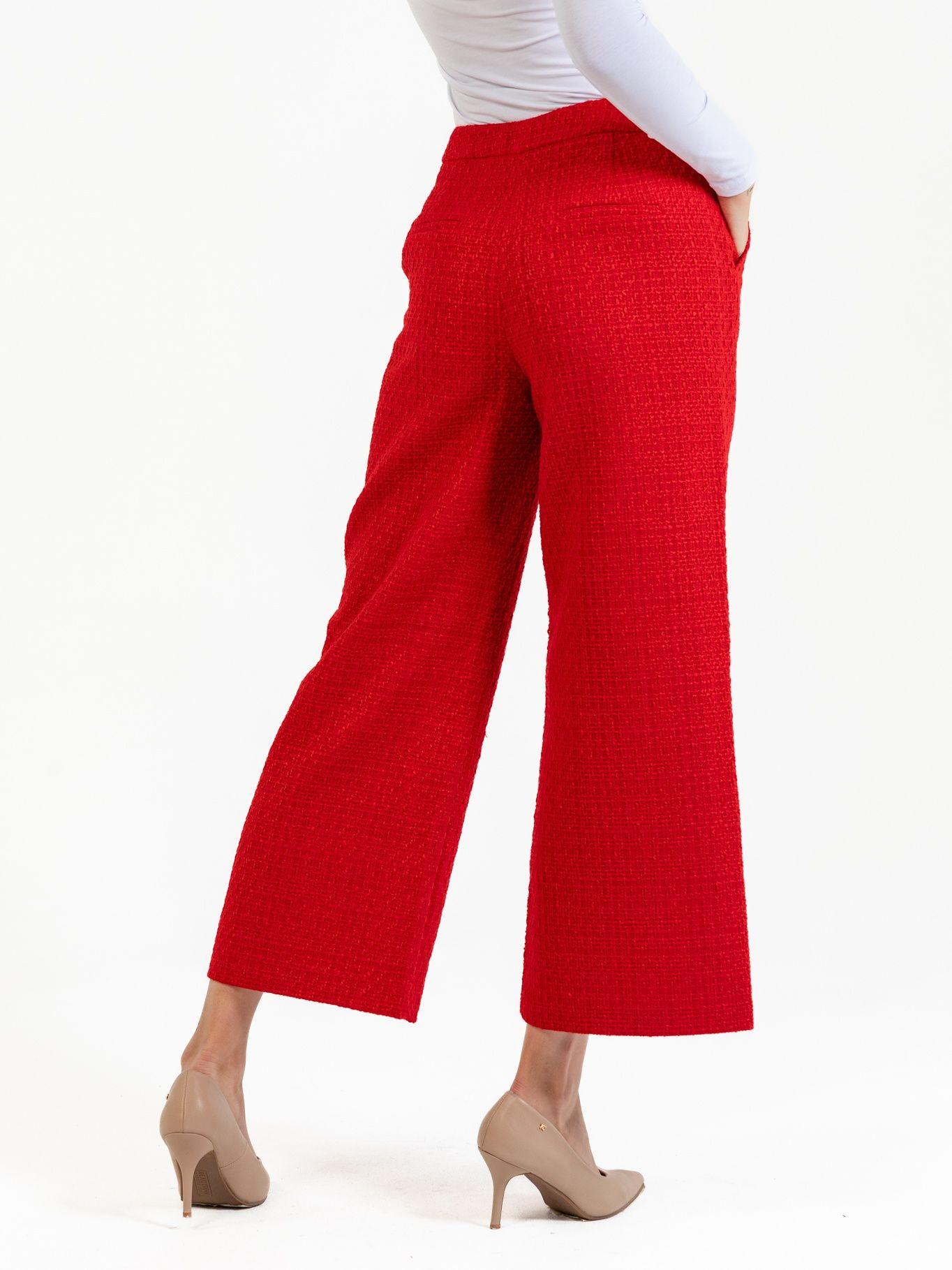 Pantalón bouclé Rojo Karl Lagerfeld-3