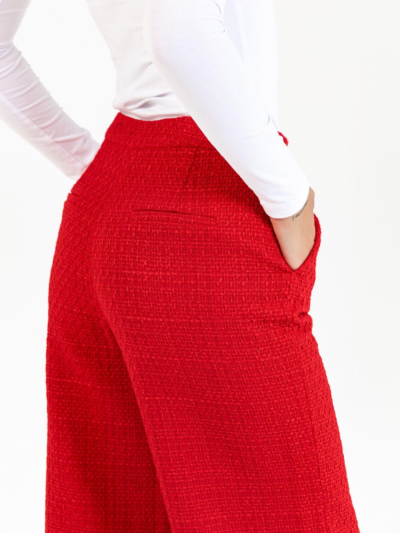 Pantalón bouclé Rojo Karl Lagerfeld-5
