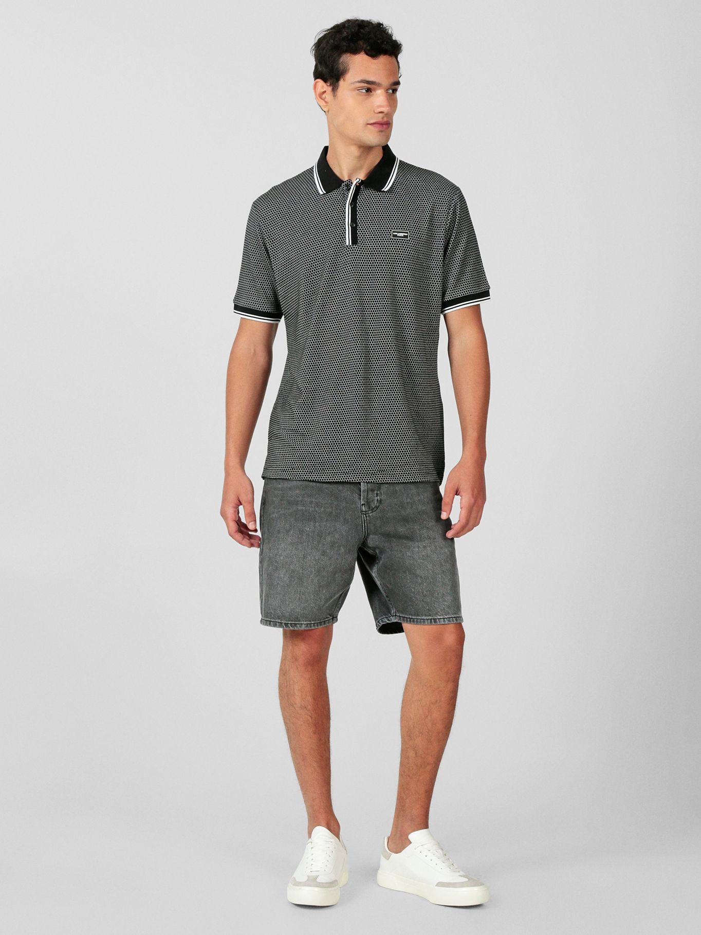 Polo deportivo texturizado Negro Karl Lagerfeld-1