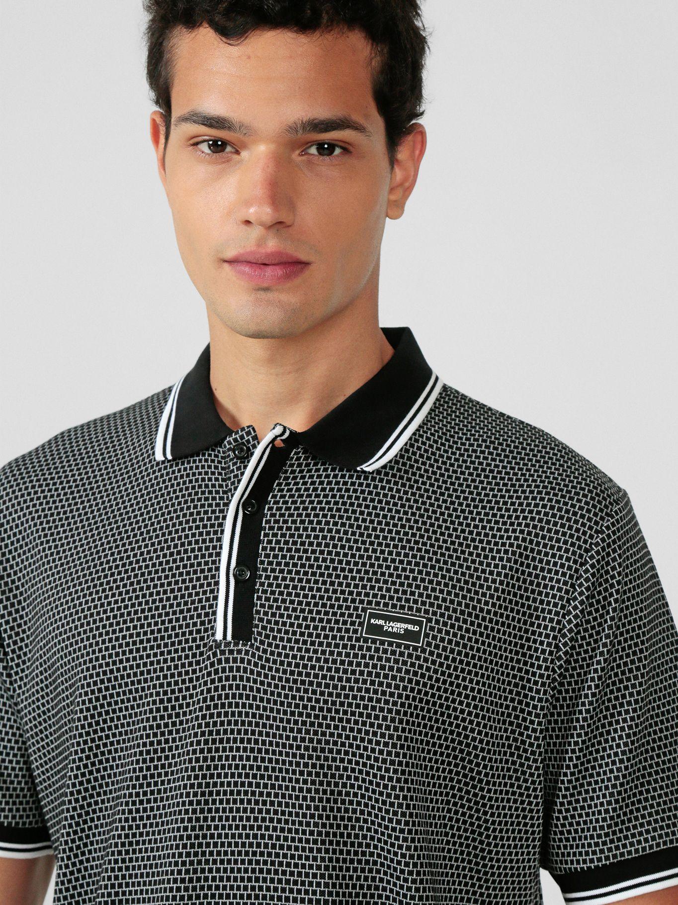 Polo deportivo texturizado Negro Karl Lagerfeld-4