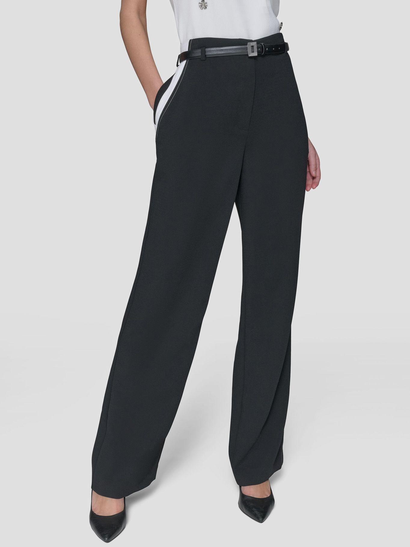 Pantalón pierna ancha en contraste Negro Karl Lagerfeld-0
