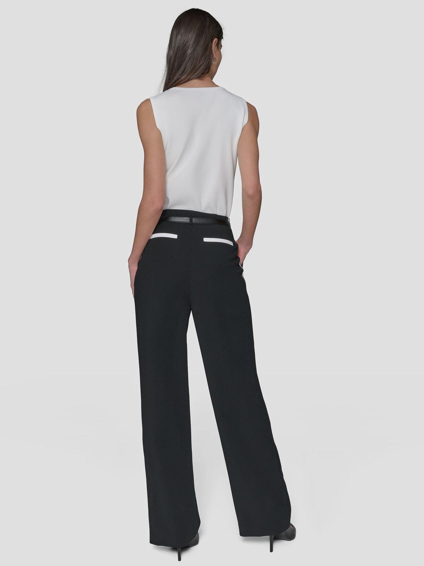 Pantalón pierna ancha en contraste Negro Karl Lagerfeld-2