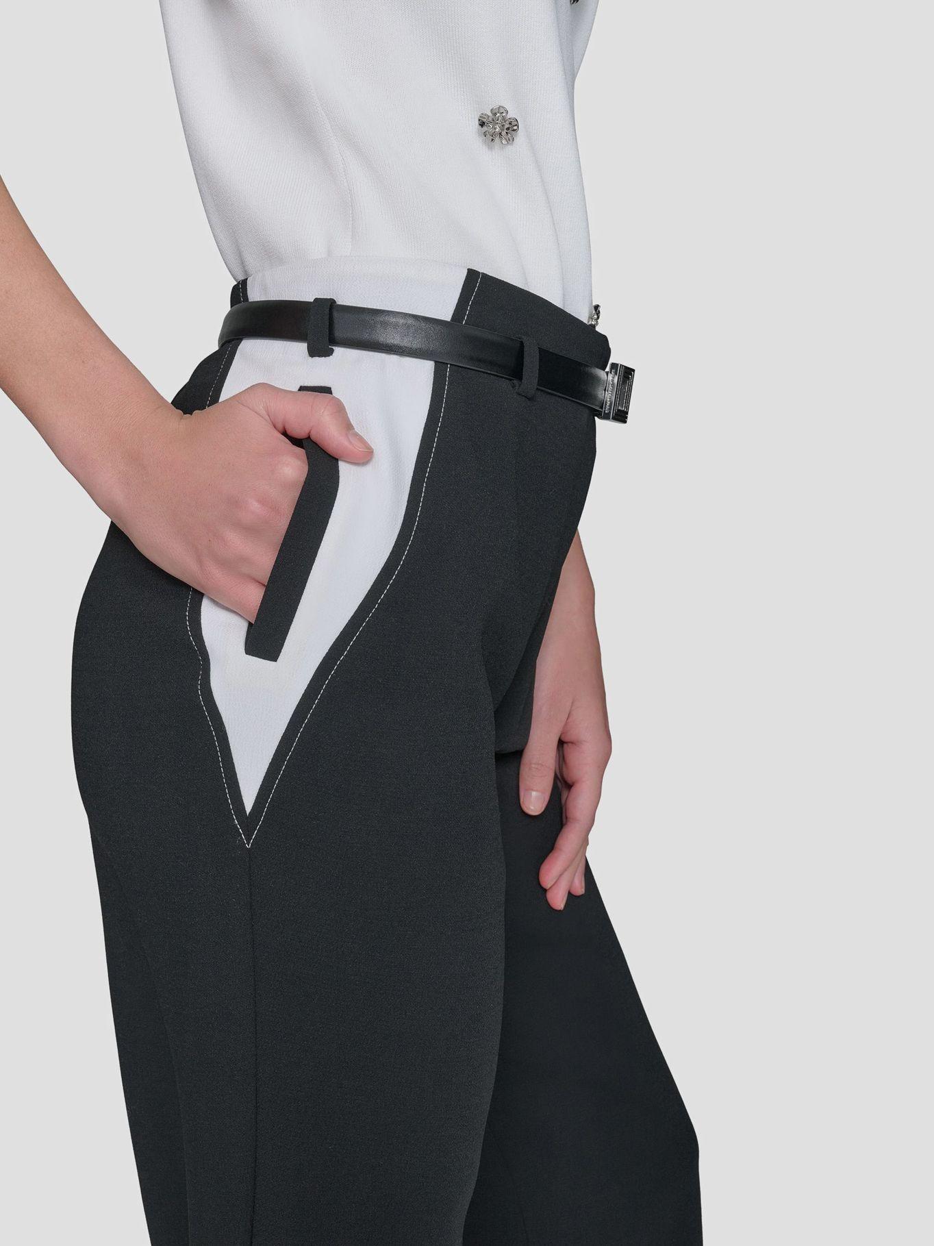 Pantalón pierna ancha en contraste Negro Karl Lagerfeld-4