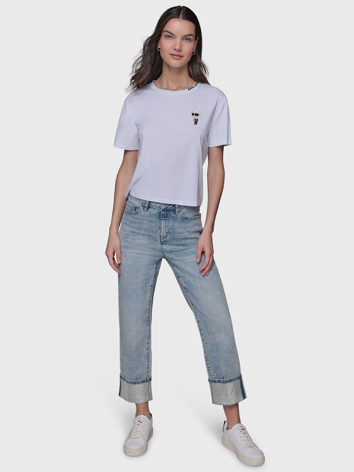 Polera con pequeño emoji Karl Blanco Karl Lagerfeld-1