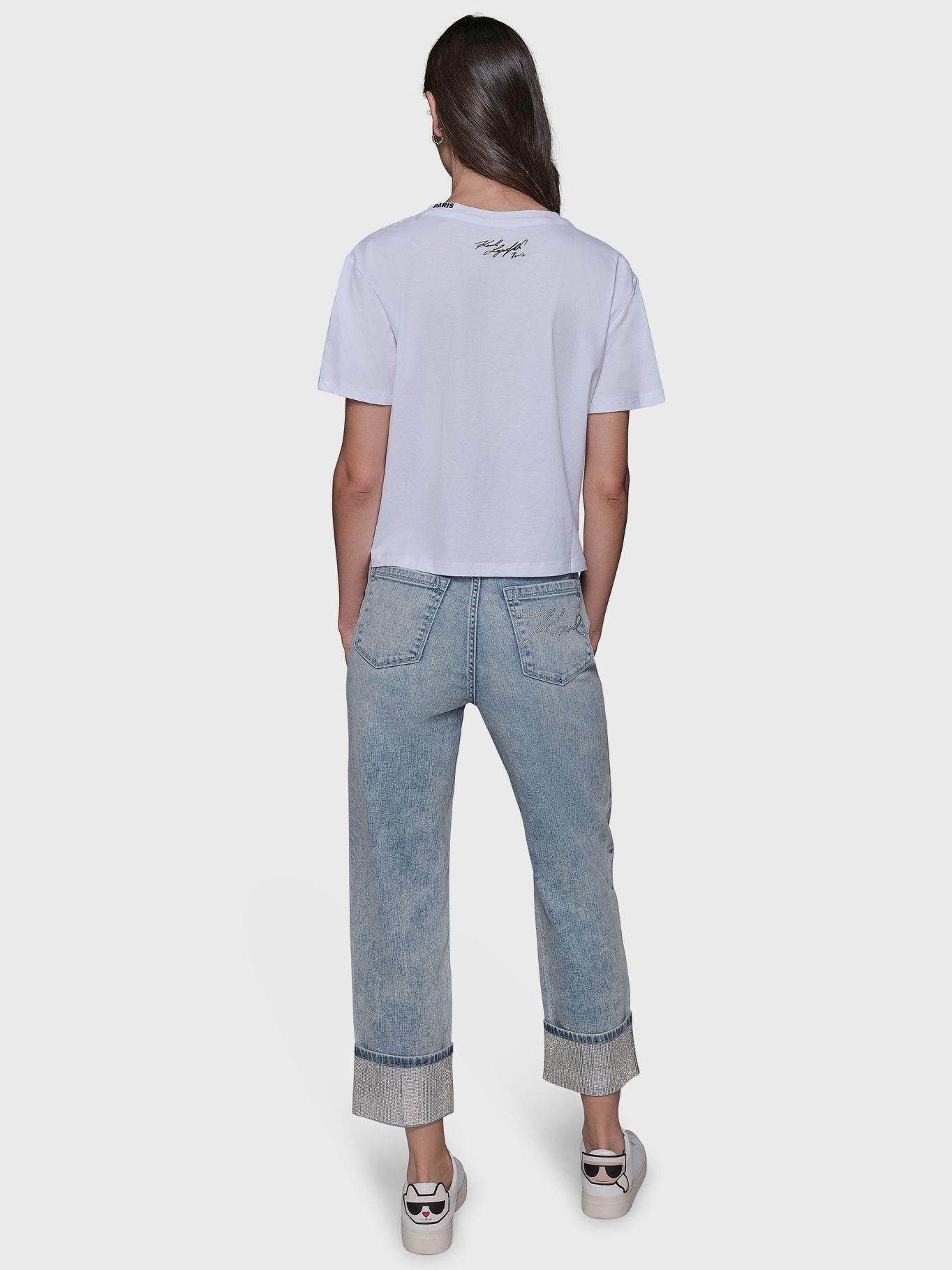 Polera con pequeño emoji Karl Blanco Karl Lagerfeld-2